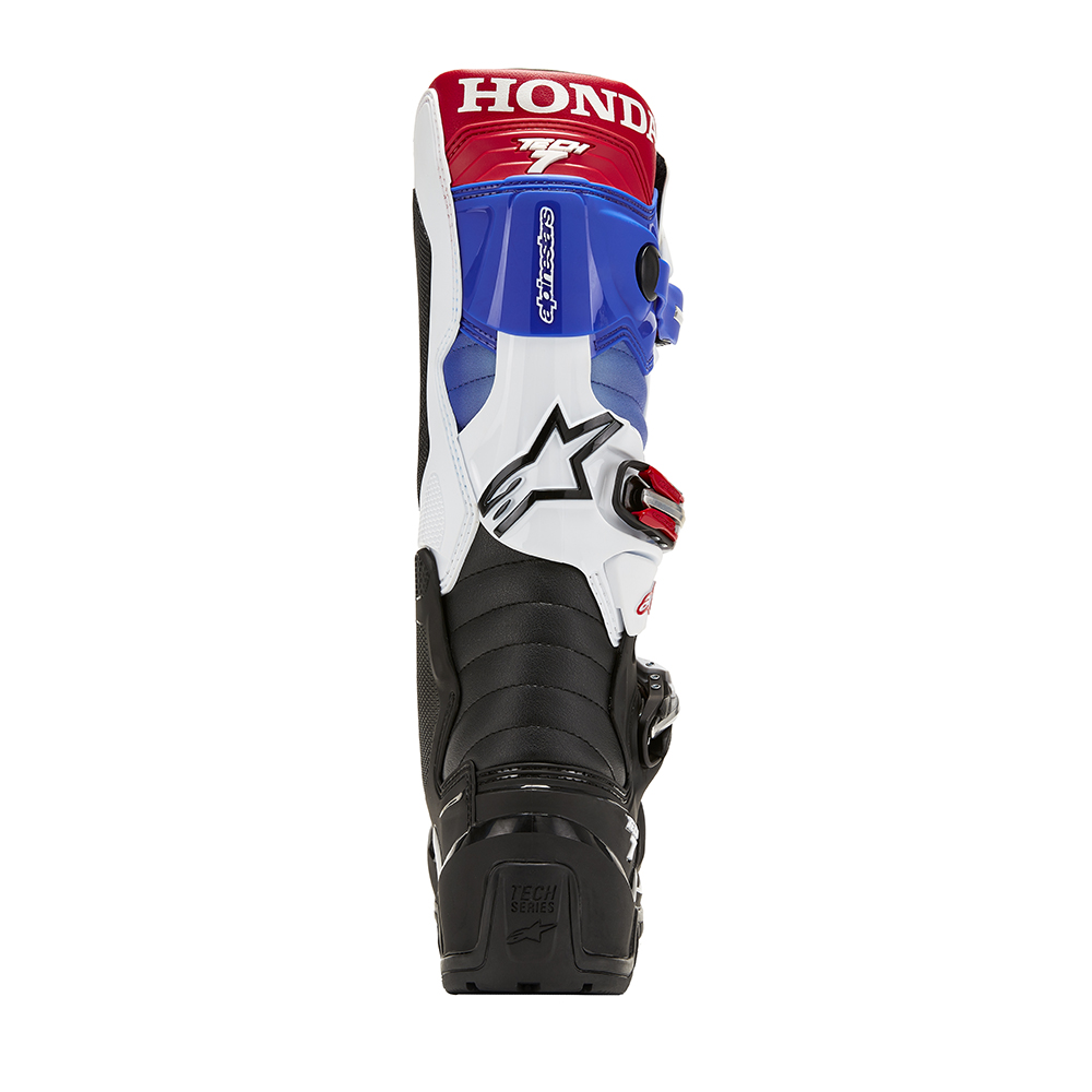 Alpinestars - Bottes Tech 7 Enduro Drystar® Honda Noir / Blanc / Bleu / Rouge fluo