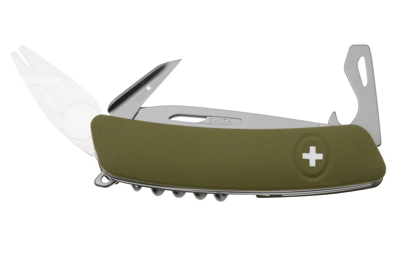 Swiza HO05R-TT AM, KHO.0096.1050, Olive, Zwitsers zakmes, 7 tools