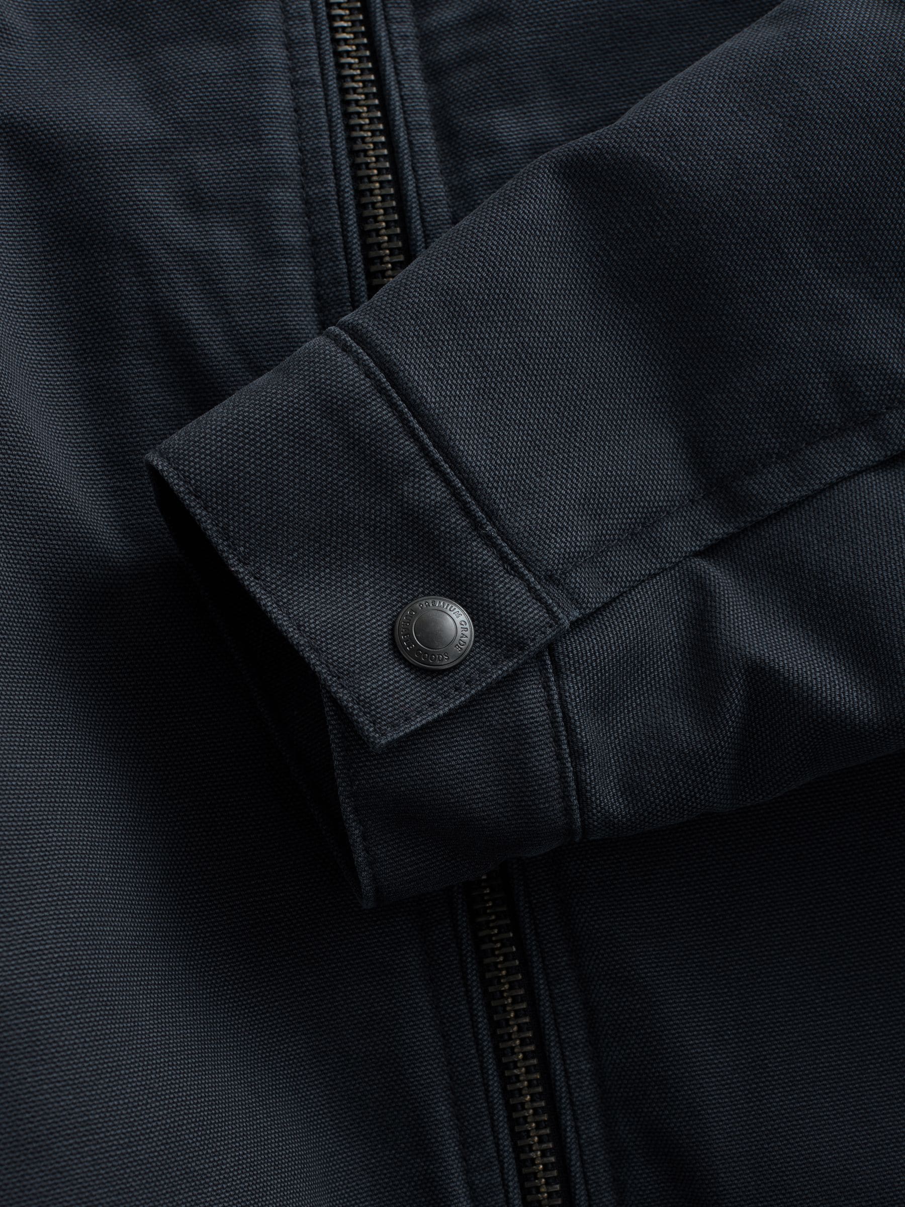 Blauw - Canvas Borg Lined Jacket