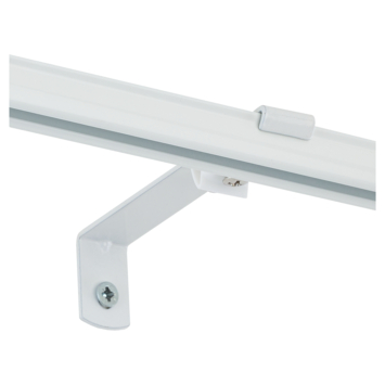 10 cm wandsteun gordijnrail Endless wit 2 stuks