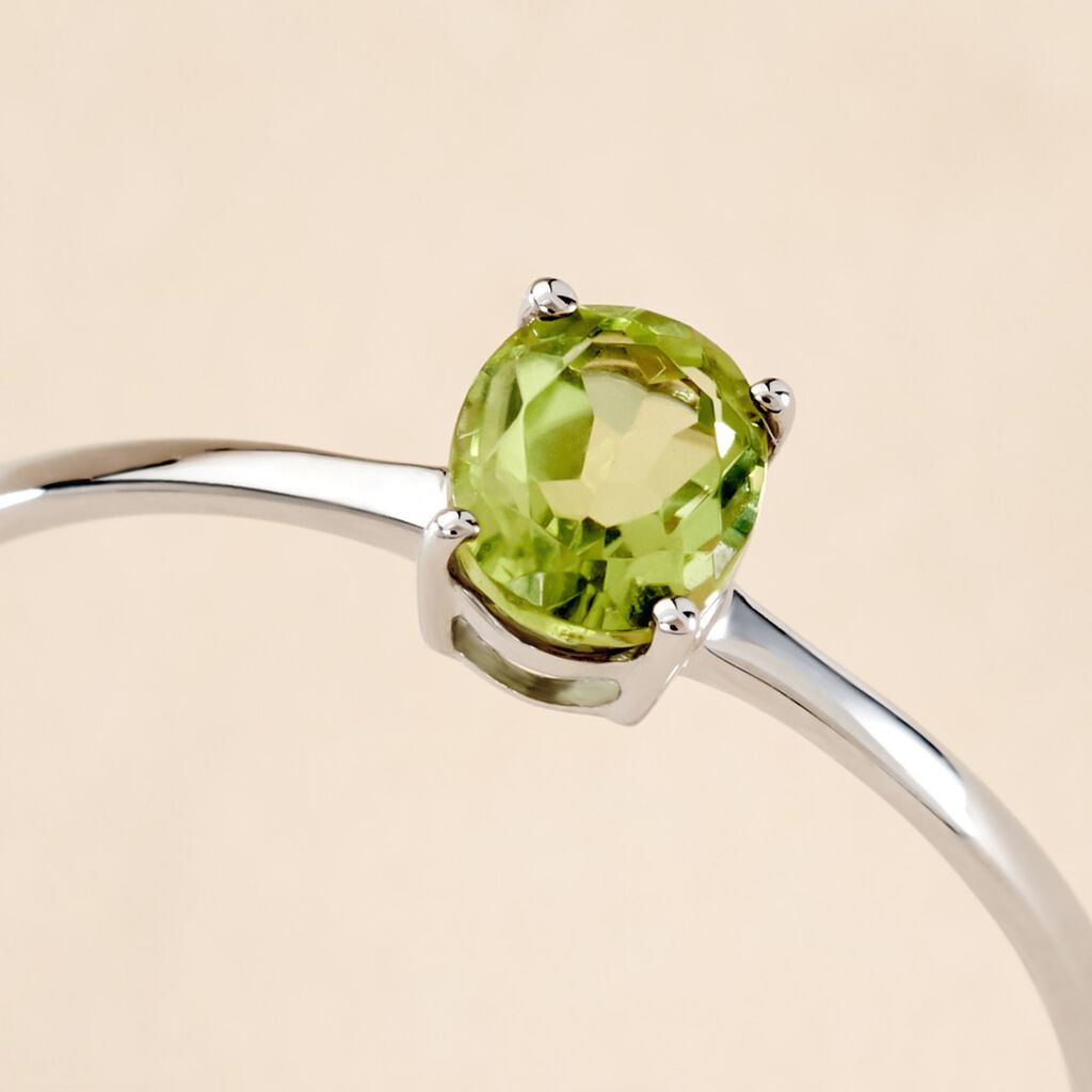 Bague Valentino Or Blanc Péridot
