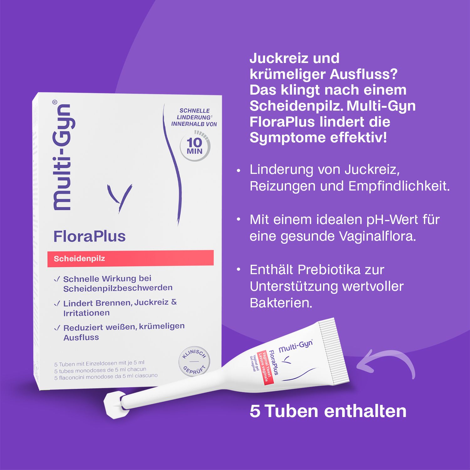 Multi-Gyn FloraPlus – schnelle Wirkung bei Scheidenpilzsymptomen