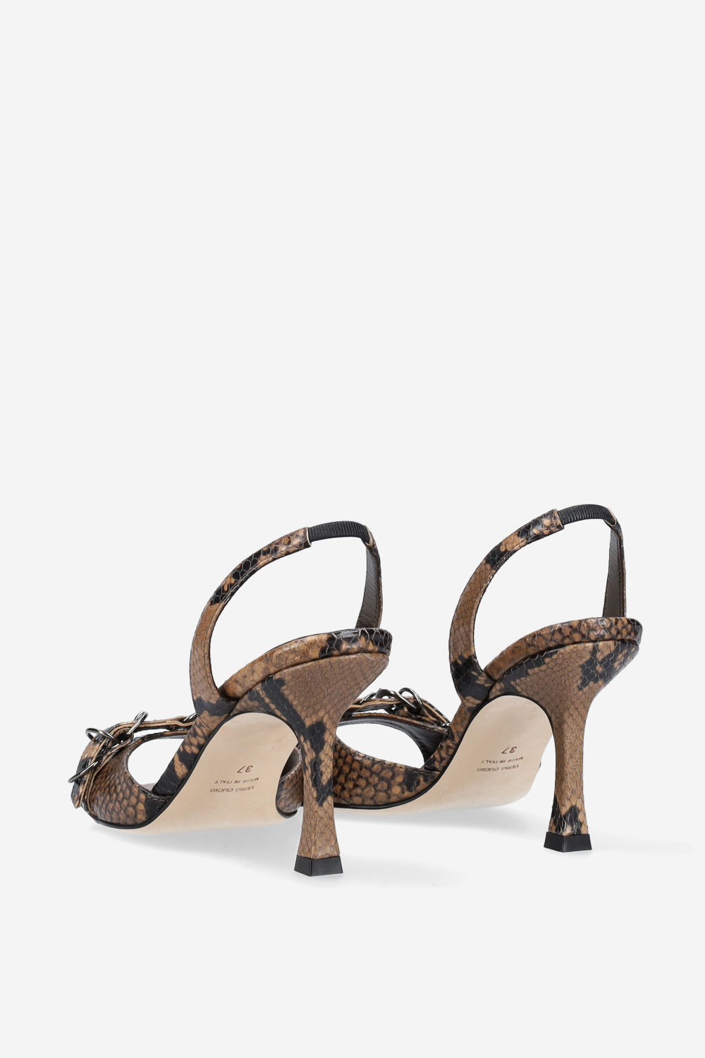 Twenties pitone leather sandals