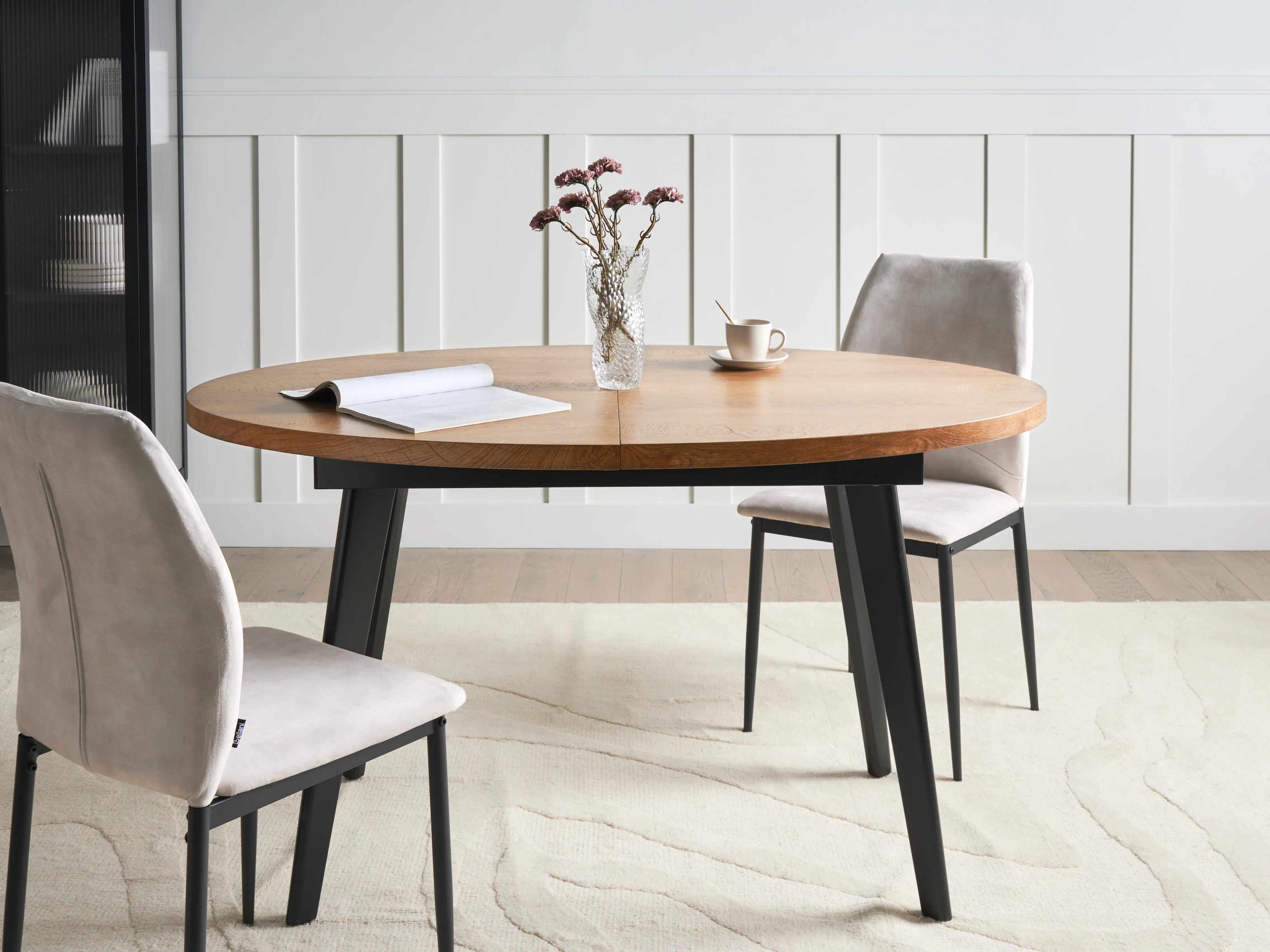 Eettafel uitschuifbaar DUTTON Bruin 90 cm 140/180 cm