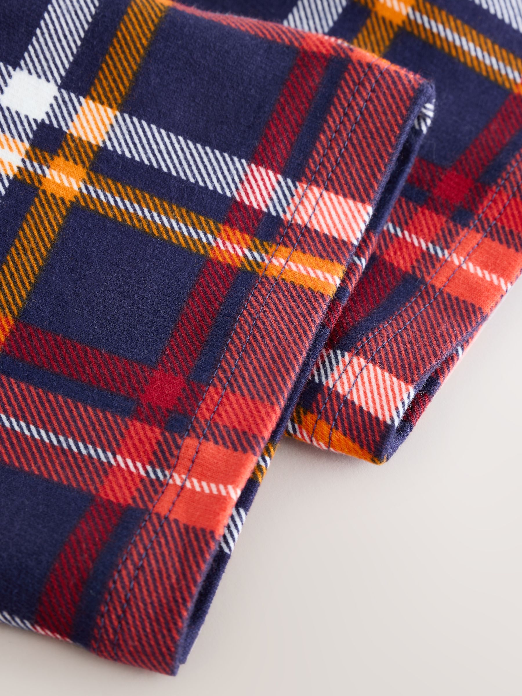 Marineblauw geruit - Broek met wijde kortere pijpen (3mnd -7jr)