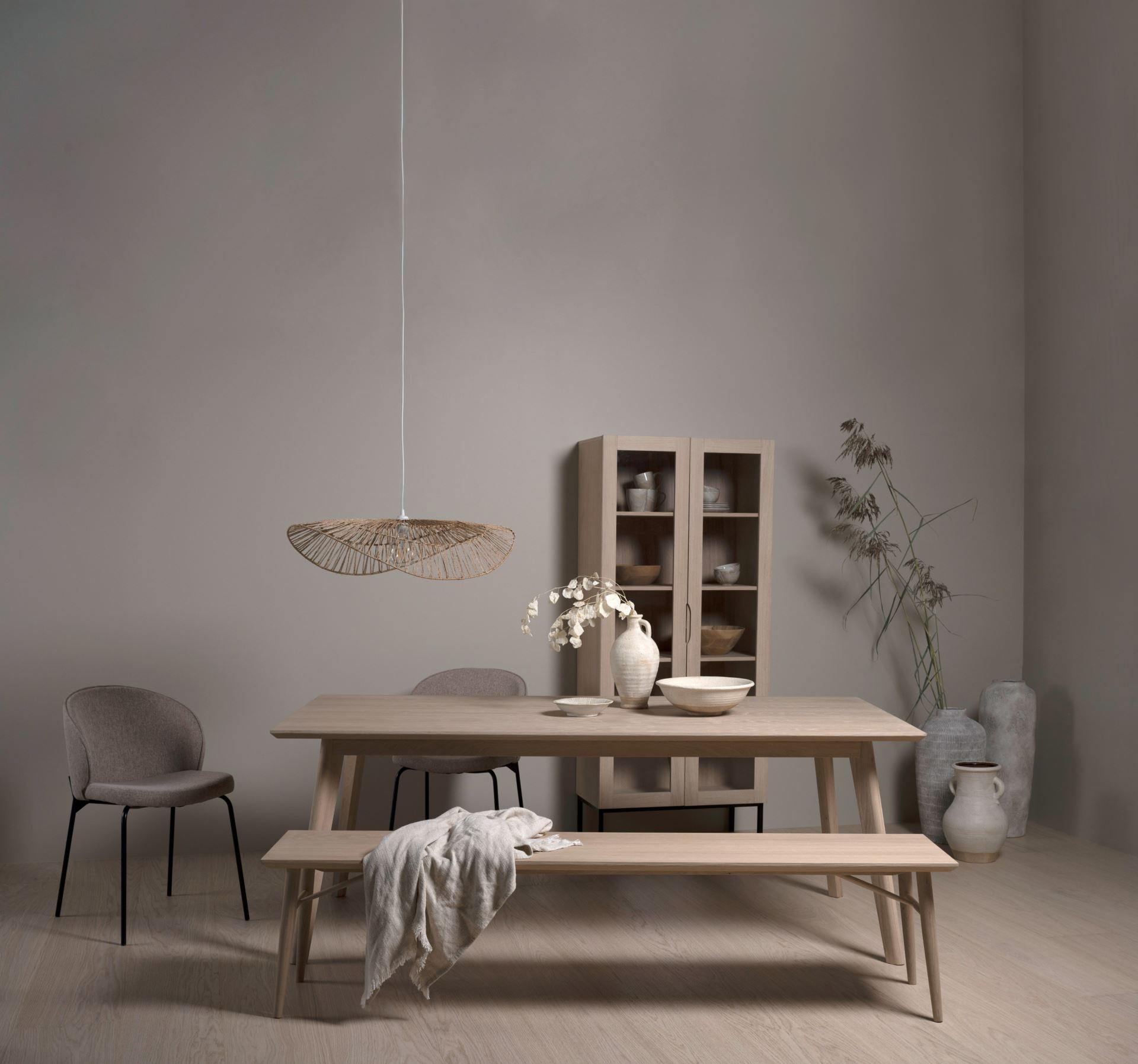 Spisebenk natur - 40x190x45 cm