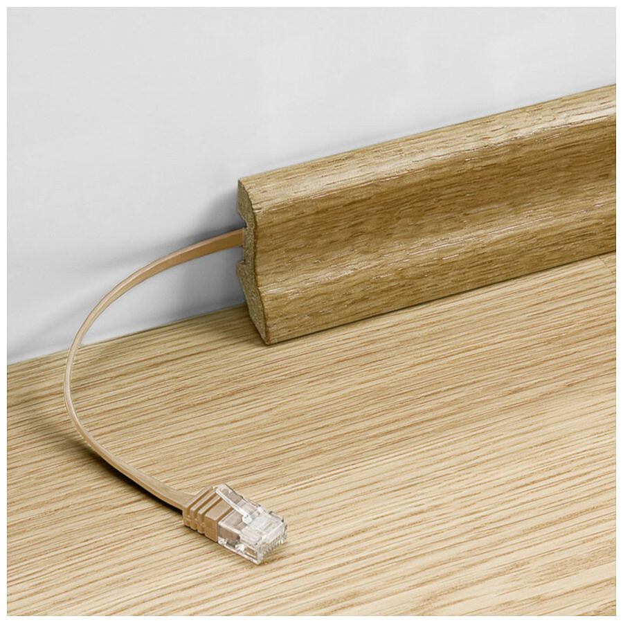 Câble RJ45 plat catégorie 6 U/UTP 2 m (Blanc)