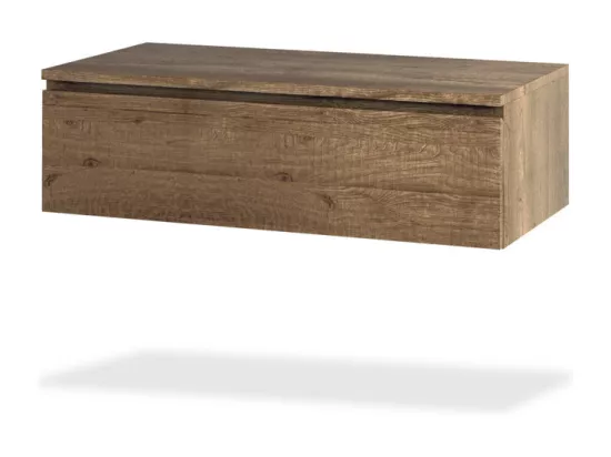 Ensemble de salle de bain 7 pièces ASTRA marbre carrara/chêne miel