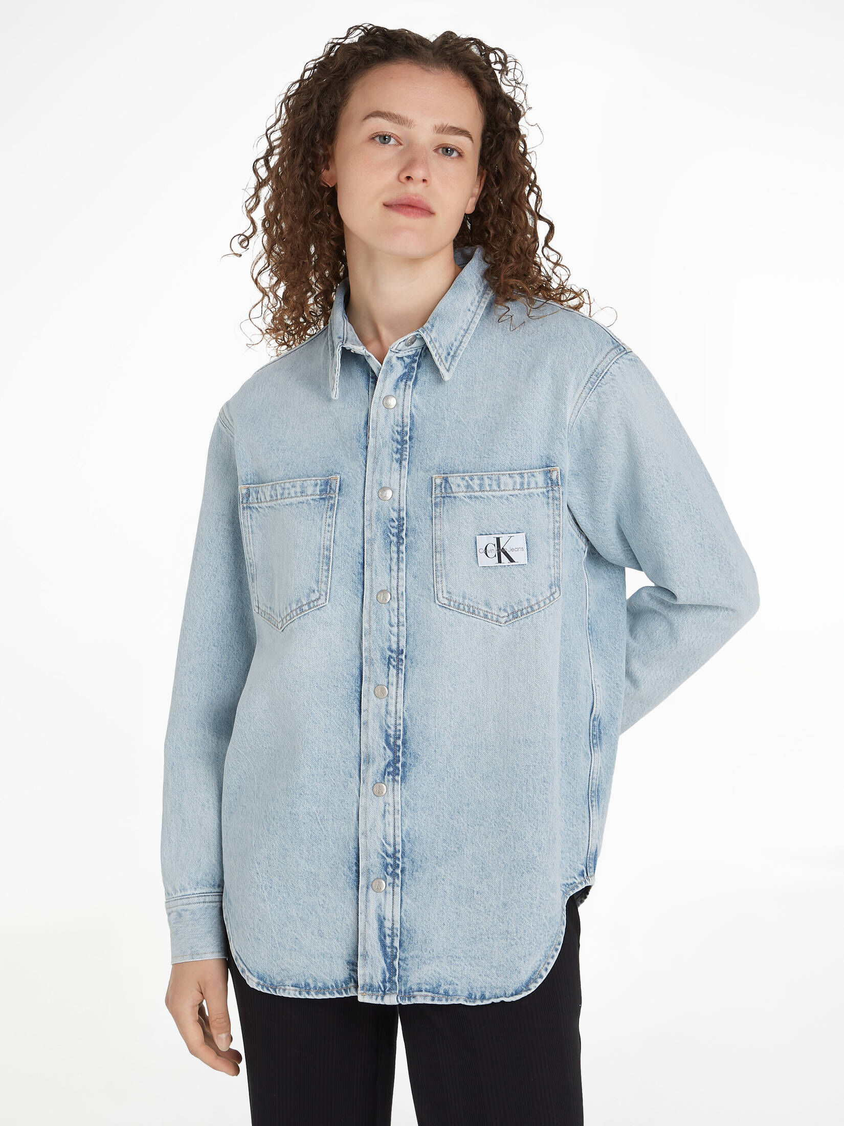 CALVIN KLEIN JEANS| Damen Jeansbluse DAD DENIM SHIRT Oversized Fit