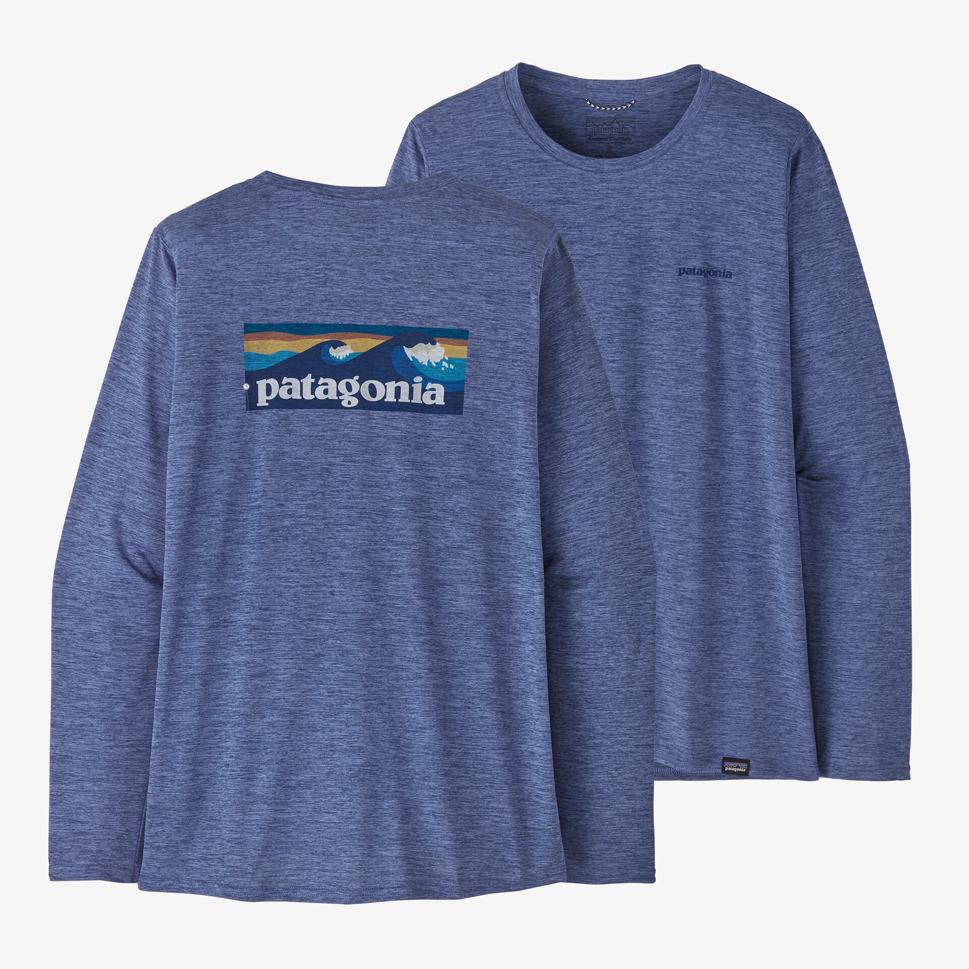 Patagonia W's L/S Cap Cool Daily Graphic Shirt - Waters<br>Supermyk og komfortabel genser!