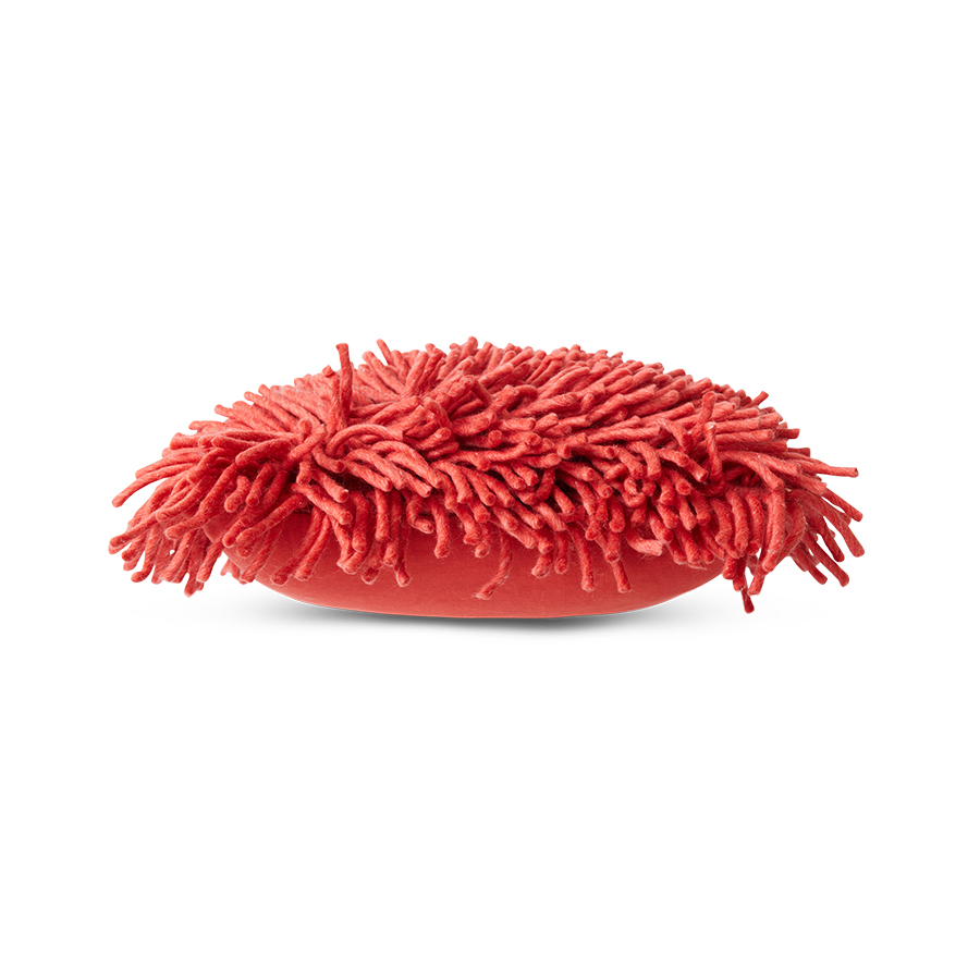 Sierkussen Rugged woolen cherry red 50x50 cm
