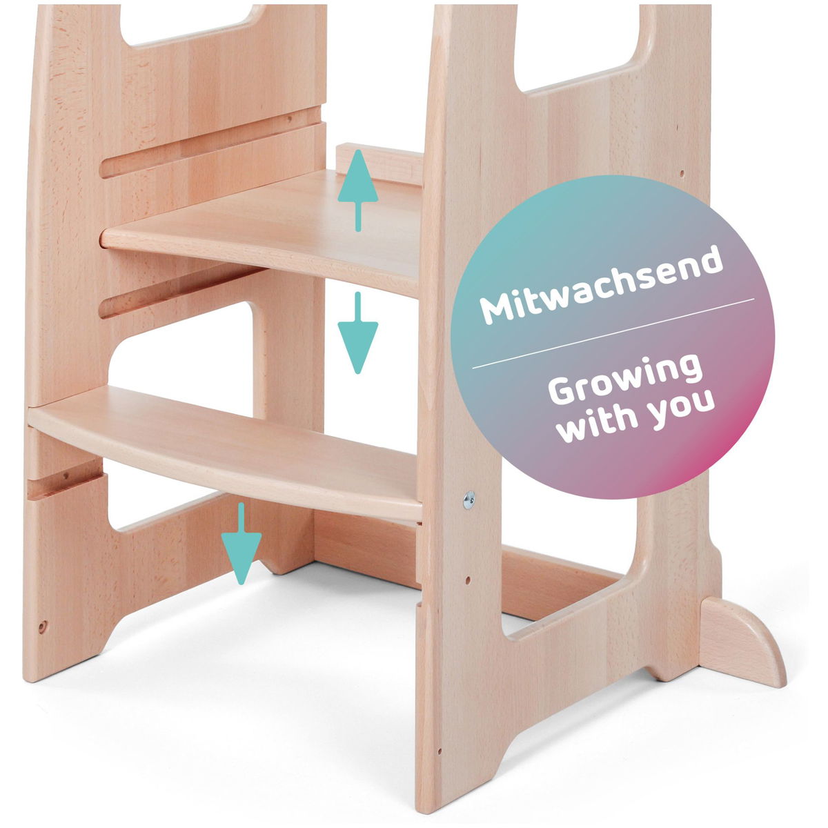 babybaybabybay   Lernturm Littlefoot natur lackiert