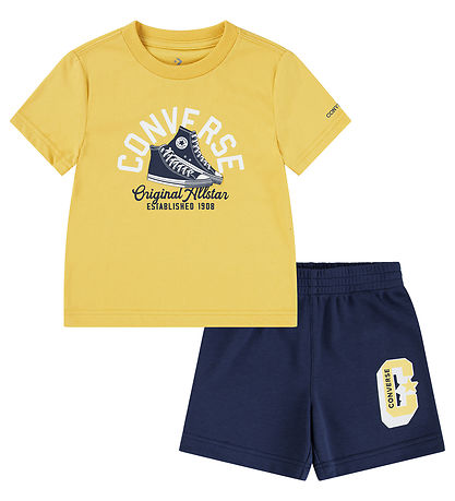 Converse Shorts Set - T-Shirt/Shorts - Gelb/Converse Navy
