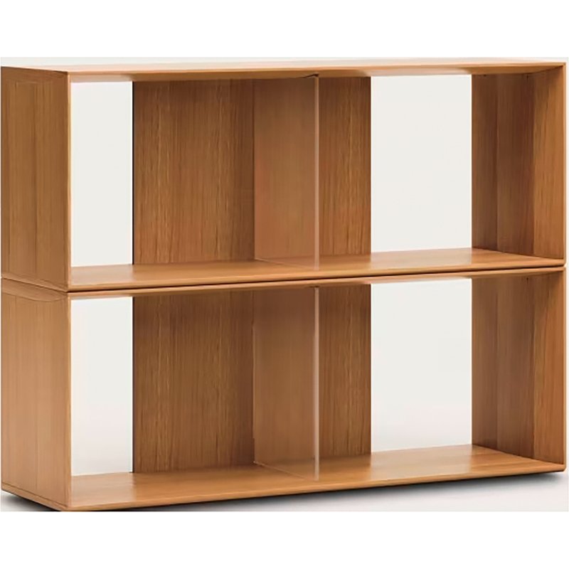 Lot de 2 étagères Litto modulables en placage de bois 101 x 76 cm