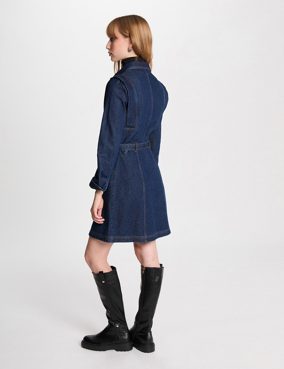 MORGAN<br>Vestido jeans com fechamento por botões