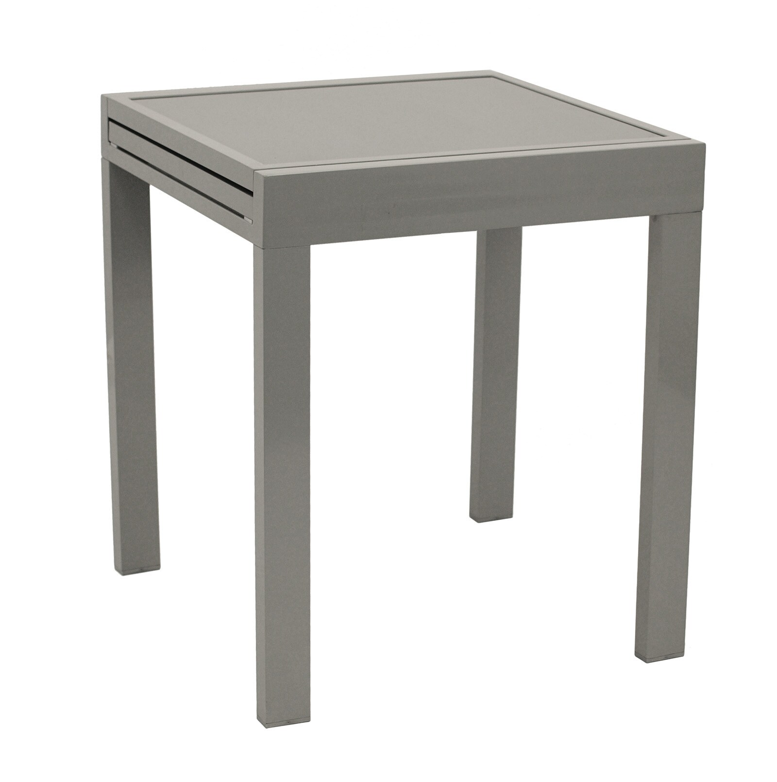 DEGAMO Balkon-Ausziehtisch AMALFI 65/130x65cm, Aluminium + Glas