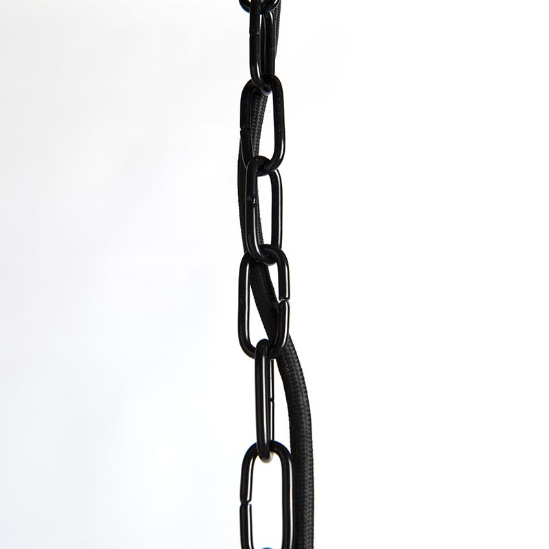 Set van 2 industriële hanglampen zwart - Warrior
