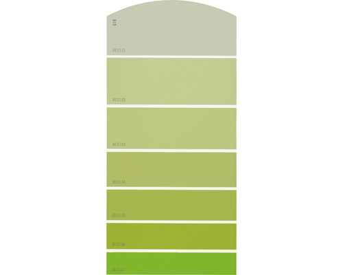 Kleurstaalkaart, kleurenkaart G18, kleur wereldgroen, 21x10 cm