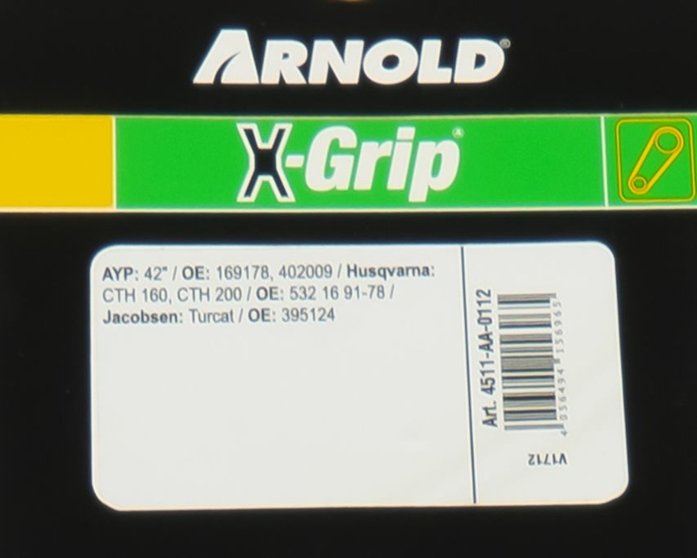 Courroie hexagonale x-grip de type aa 112