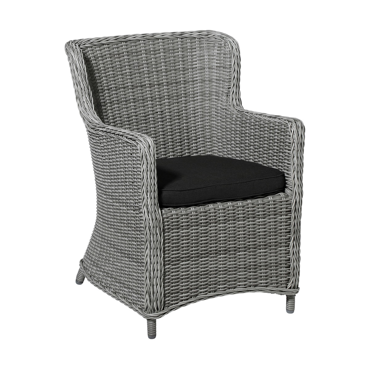 Madison Rib black Zitkussen - Set van 4