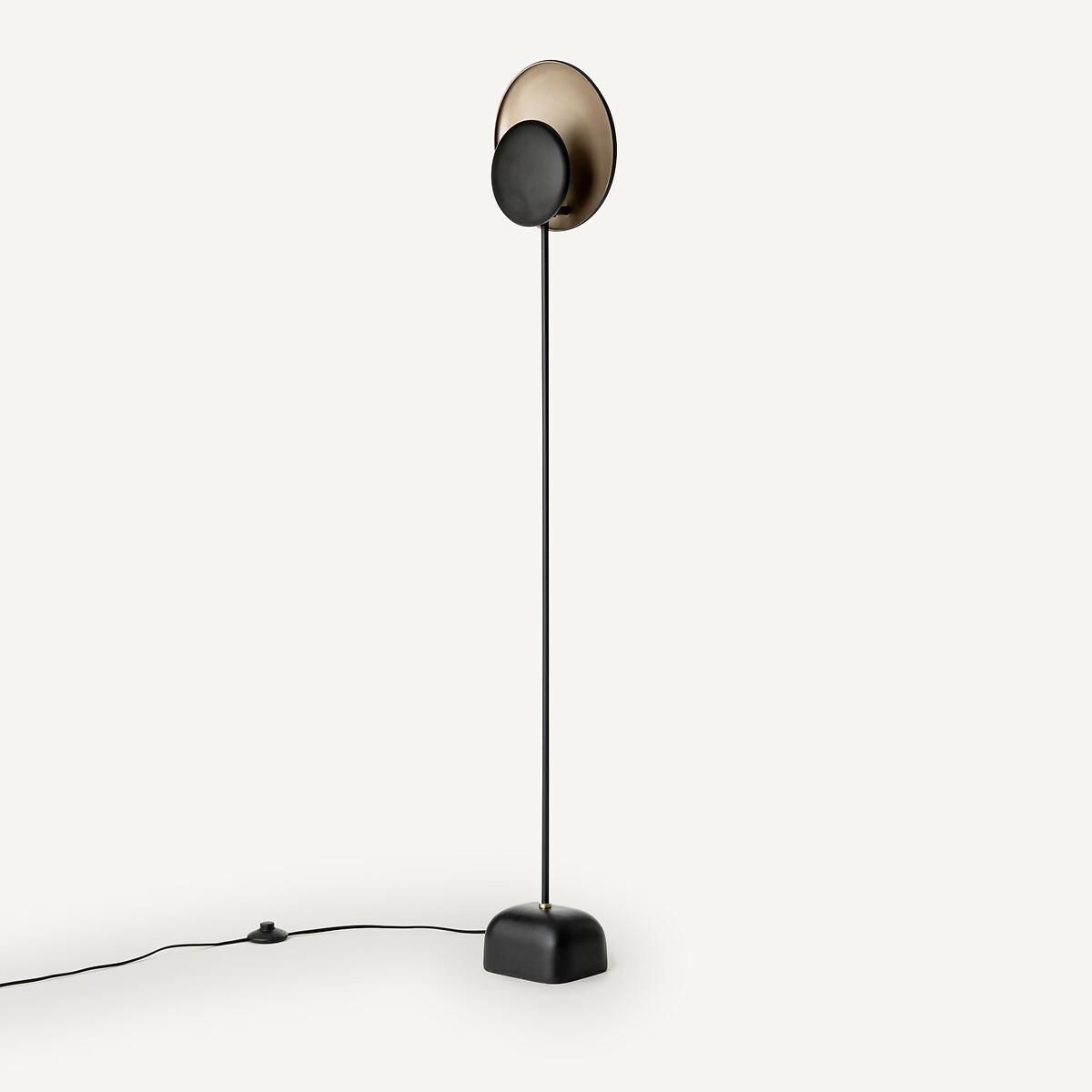 AM.PM<br>Luminária de chão, refletores em preto e mocha, Naton