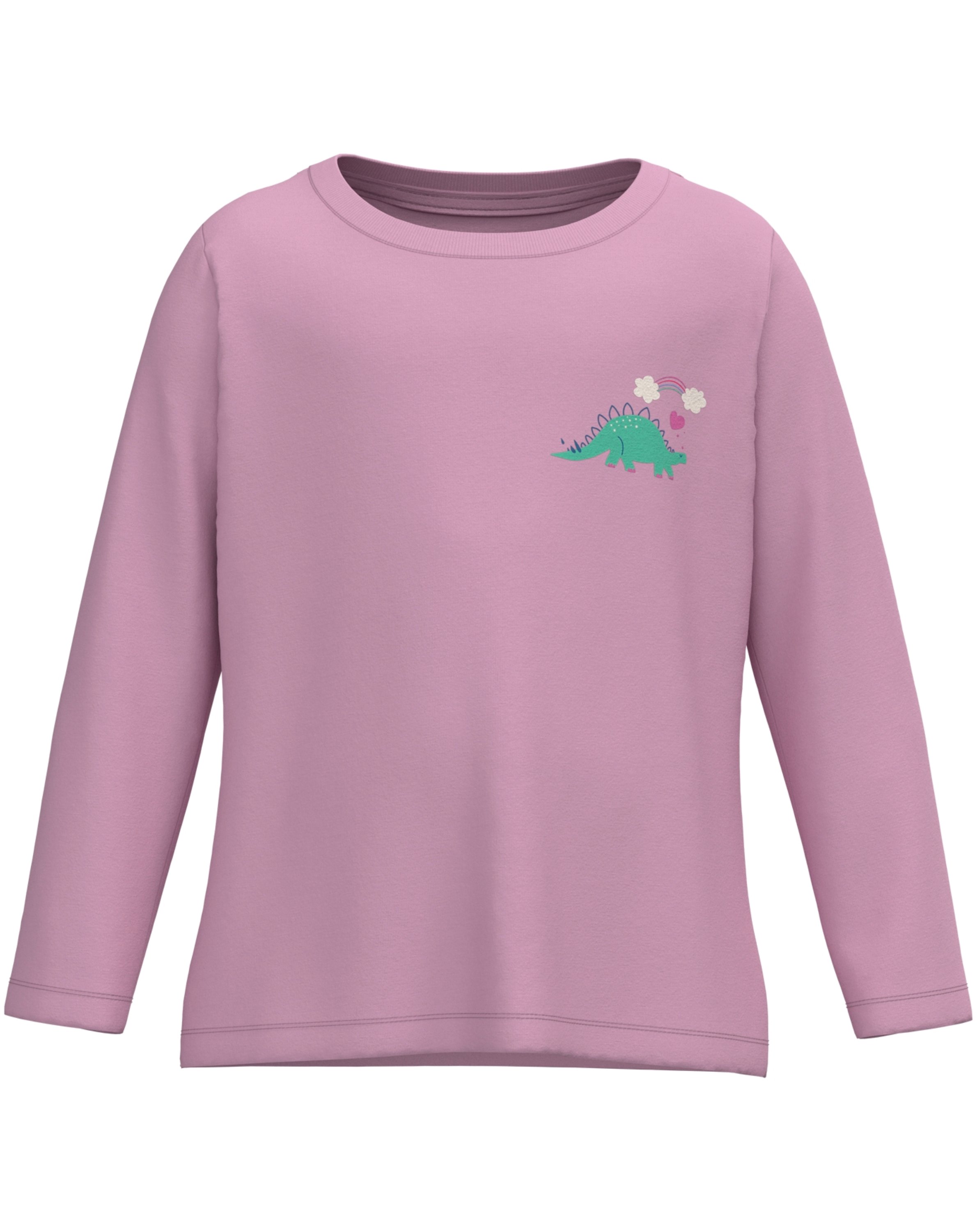 Langarmshirt NMFBELA DINO in pink lavender