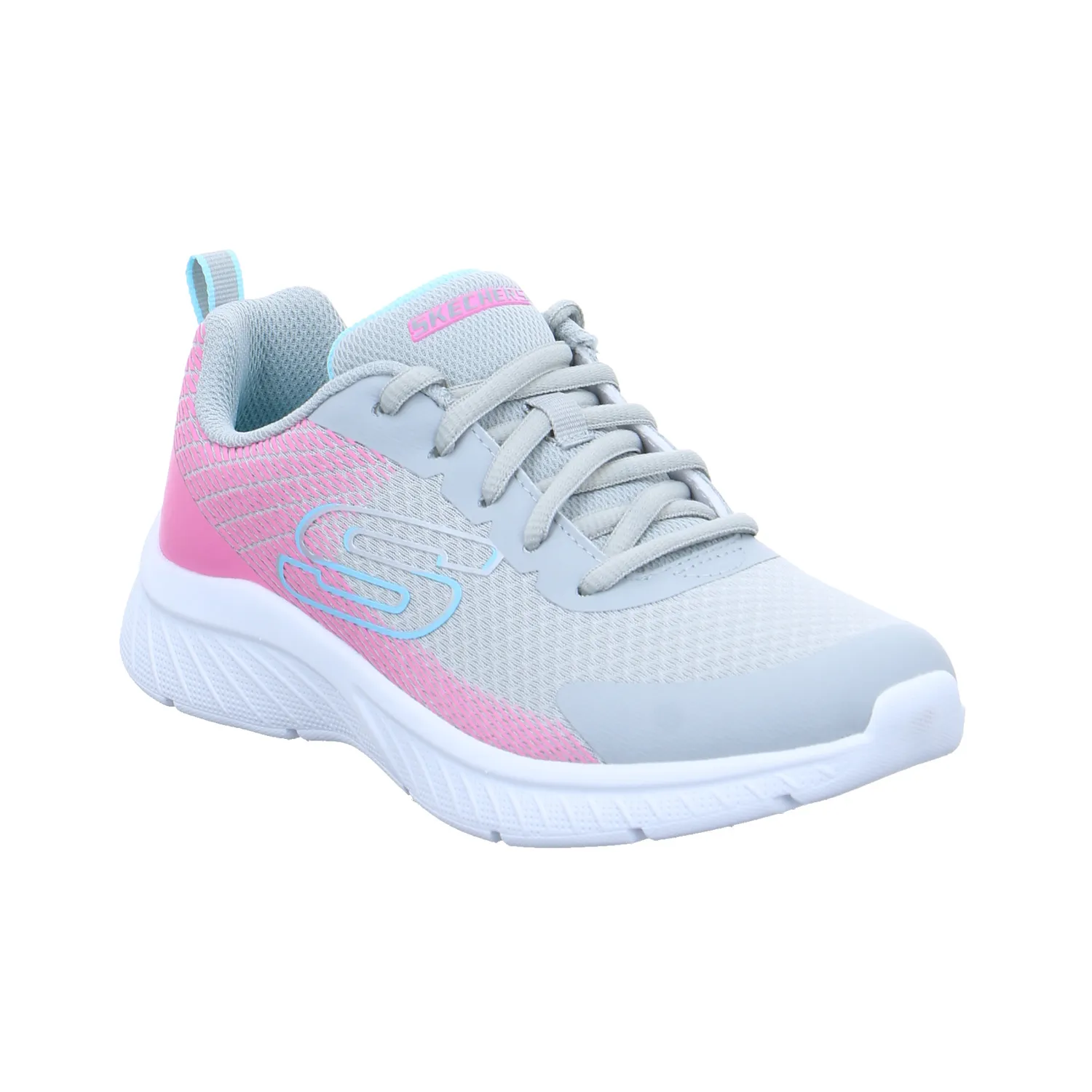 SKECHERS Mädchen-Halbschuh Binder Silber Textil  Sneaker