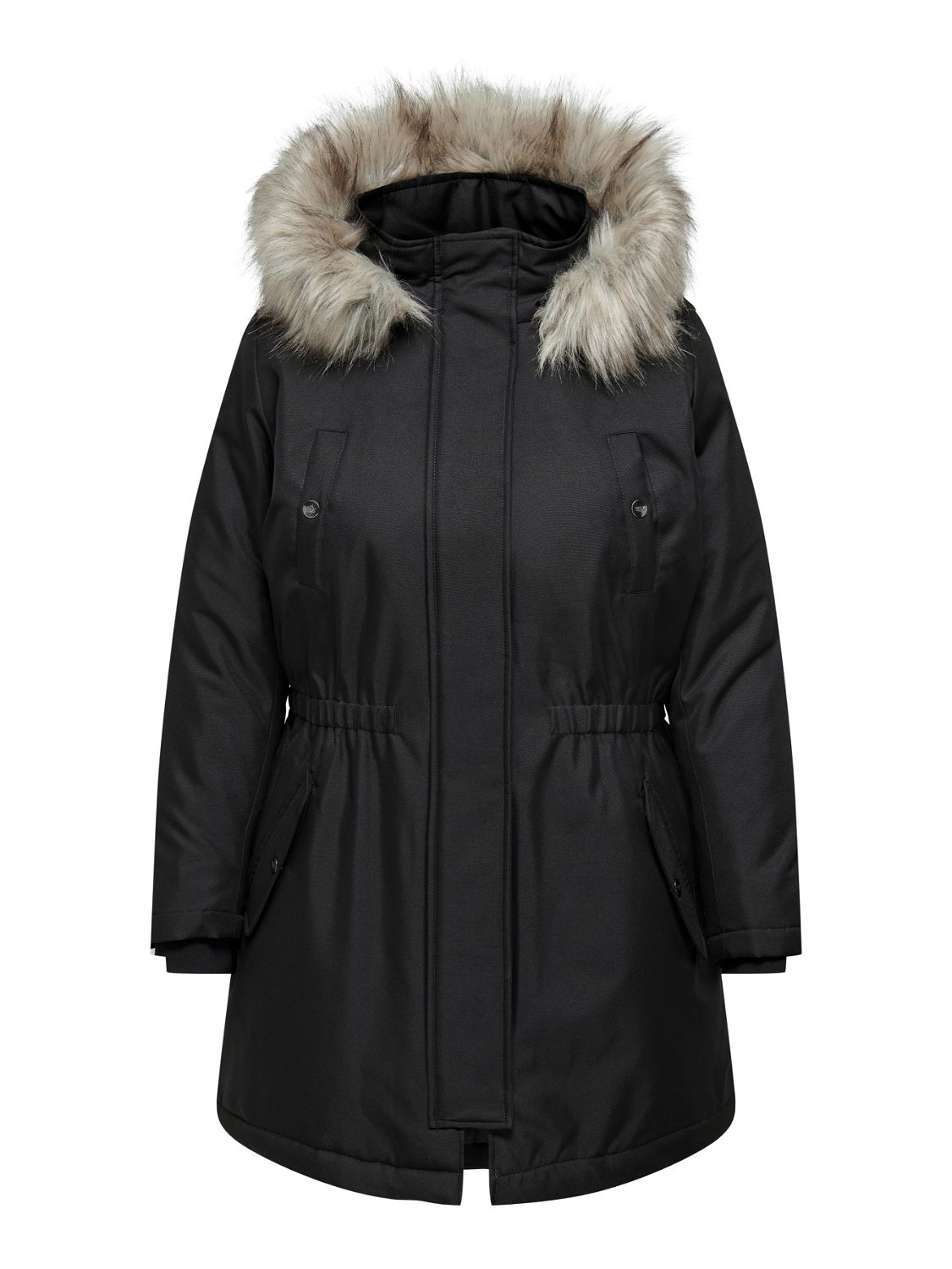 CARIRENA Langer Parka Black