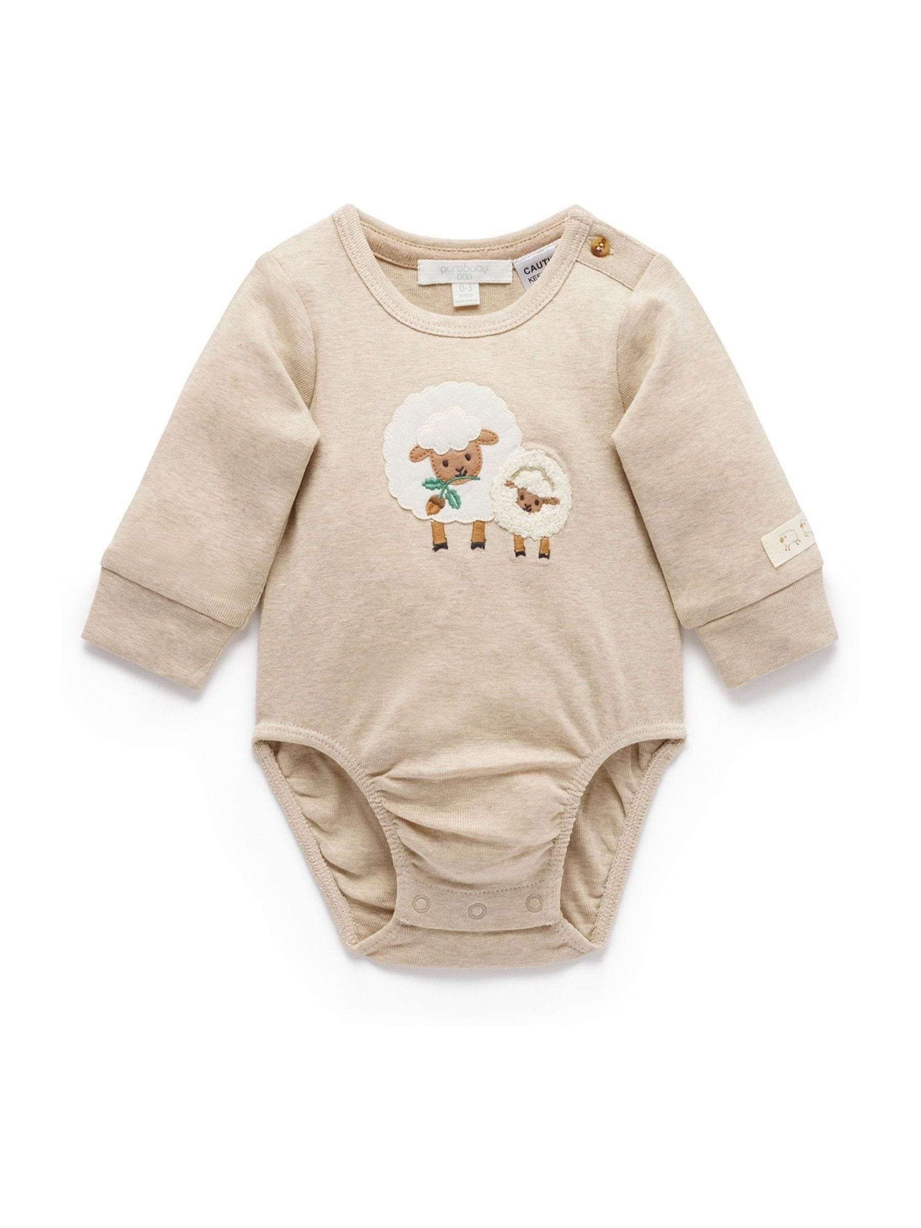 Natuurlijk - Purebaby Appliqué Bodysuit