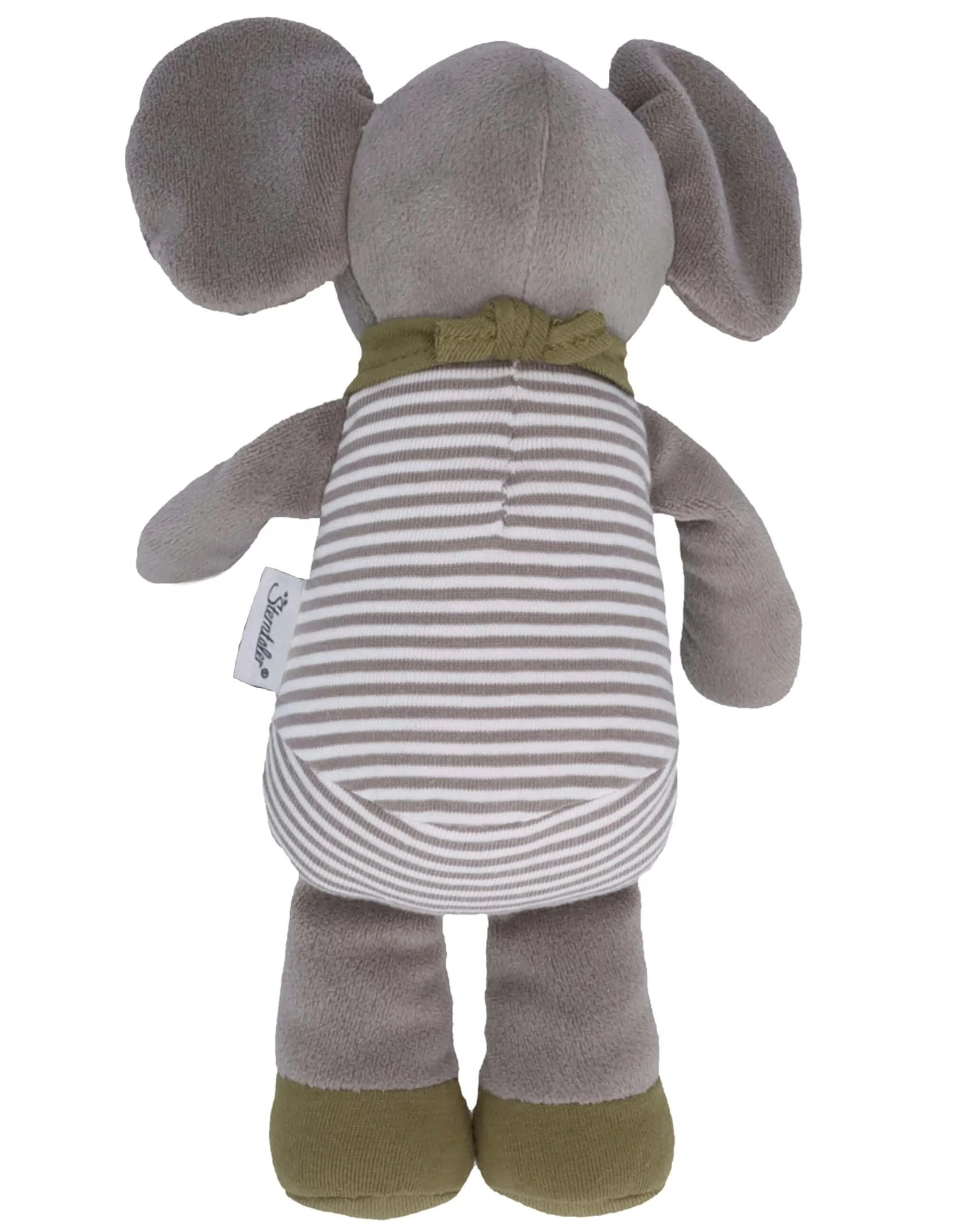 Kuscheltier EDDY ELEFANT (24cm) mit Rassel in grau