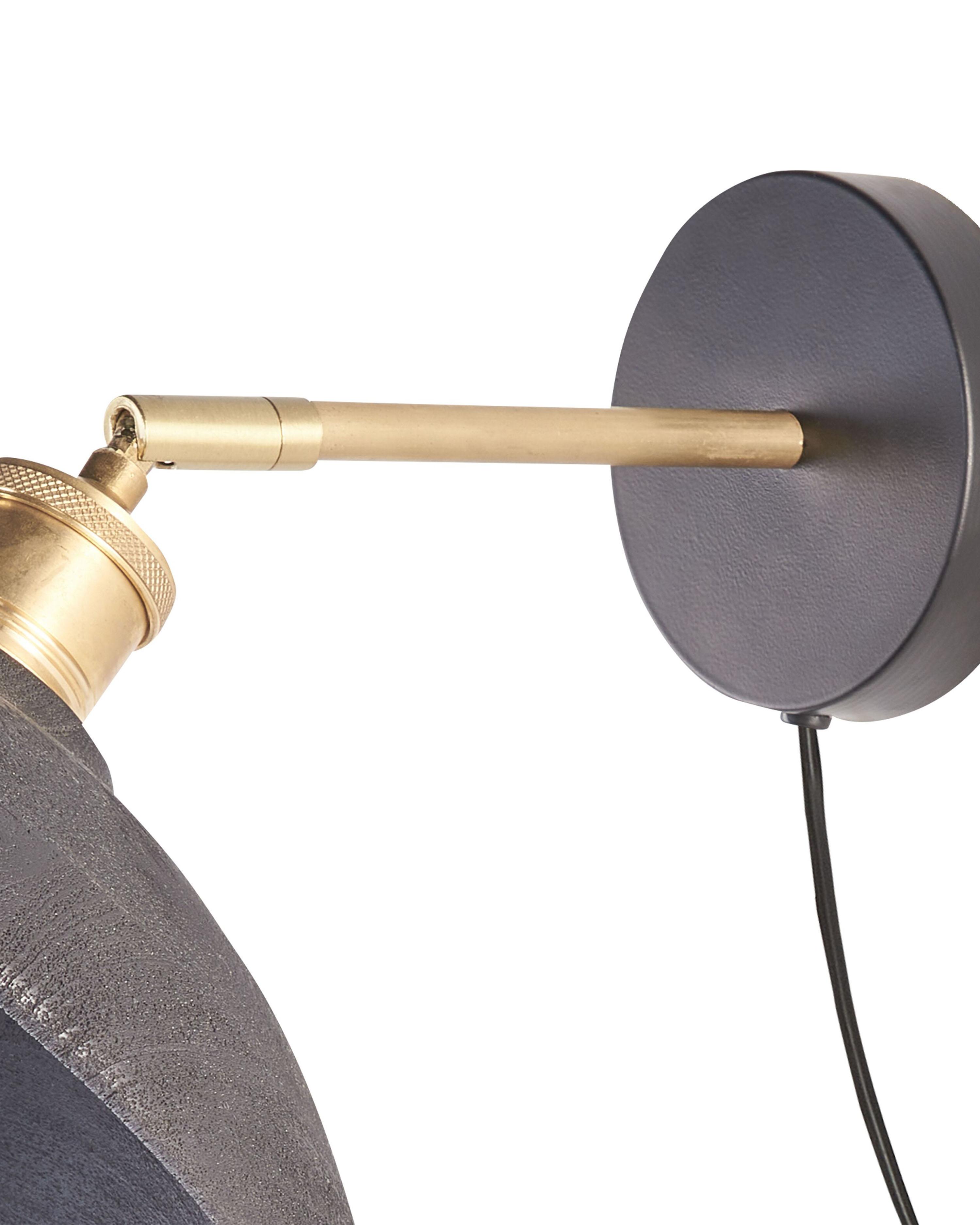 Wandlamp YERALA verstelbaar Mangohout Zwart