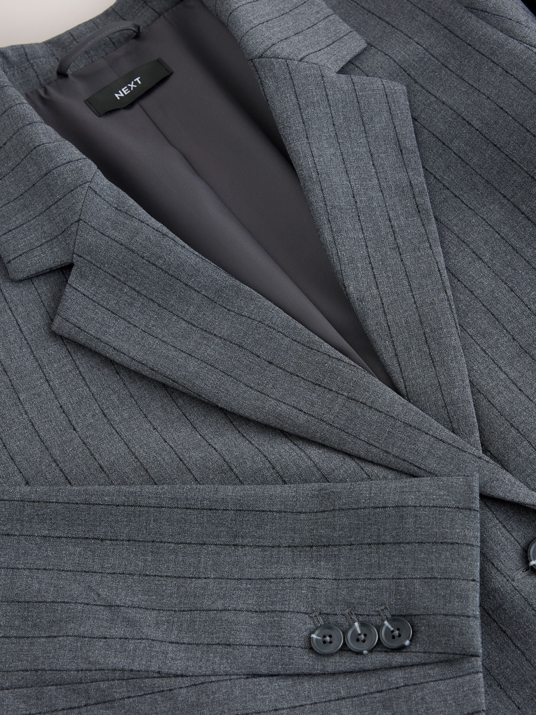 Grijs - Strepen Single breasted Blazer