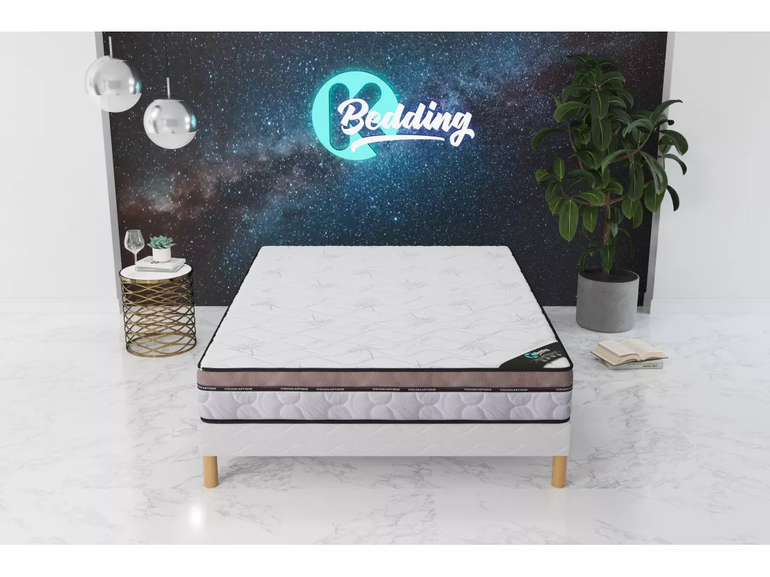 NATURA |Ensemble Matelas 140x190 Memory Hauteur 22cm