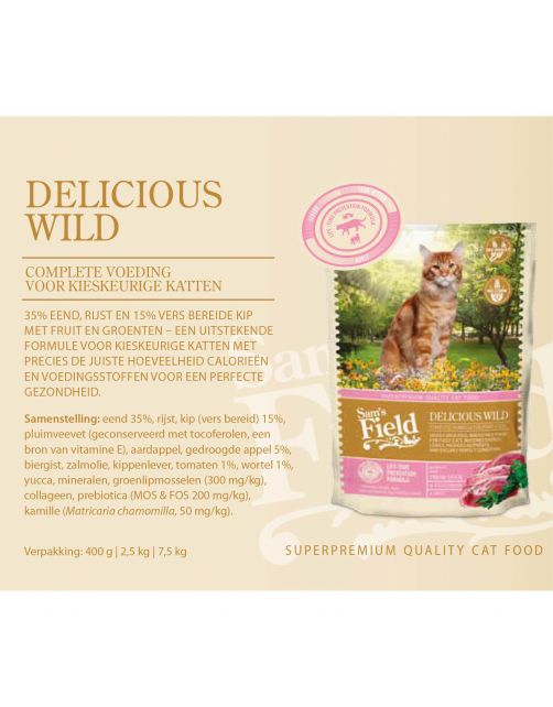 Sam's Field Cat Delicious Wild - Kattenvoer