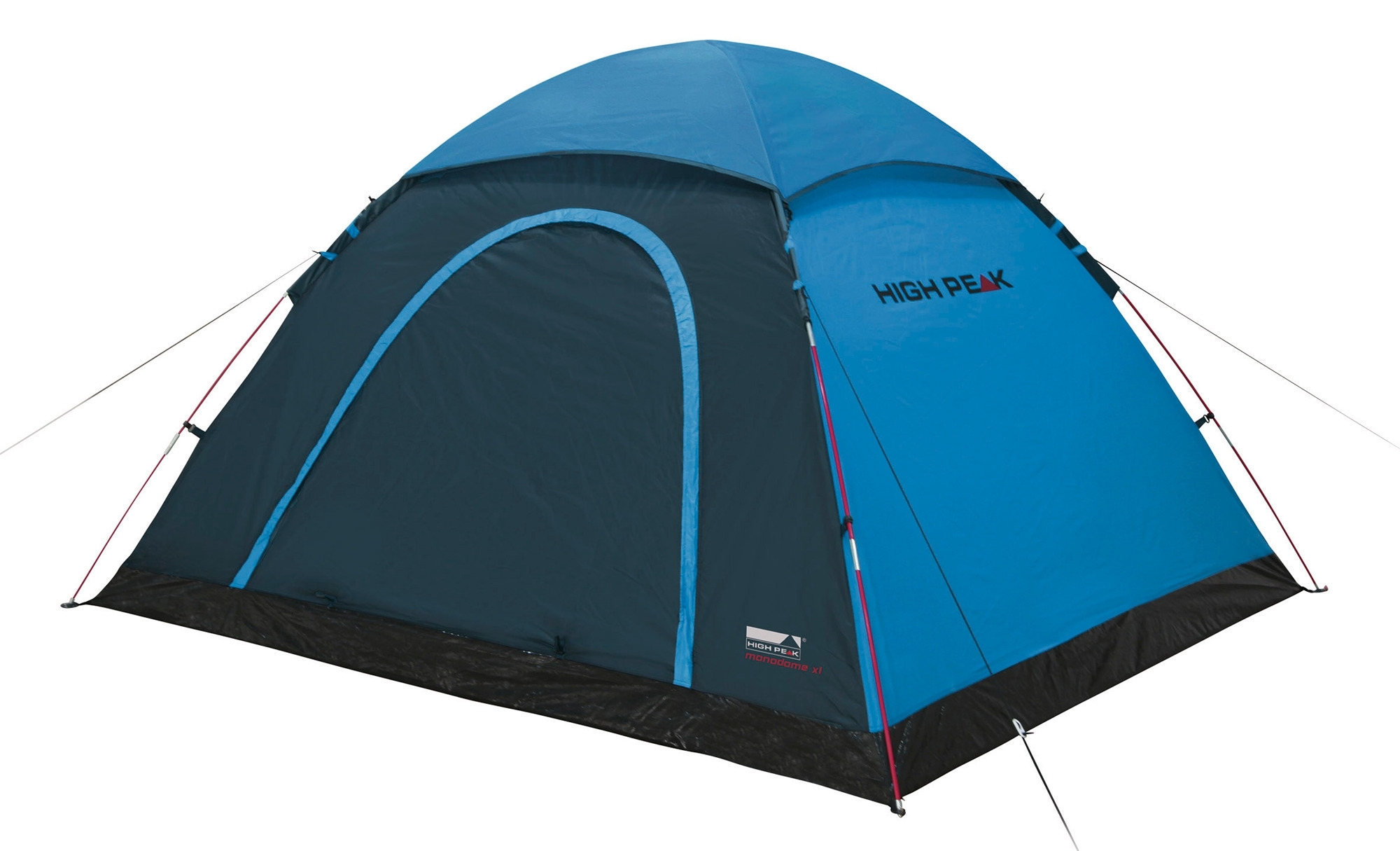High Peak Monodome XL freistehendes Einfachdach Kuppelzelt blau/grau für 4 Personen