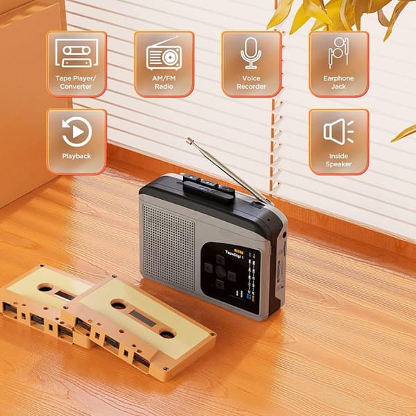 Ezcap kassett til MP3-konverter Digital kassettspiller konverterer bånd til MP3 til MicroSD-kort Ingen datamaskin nødvendig