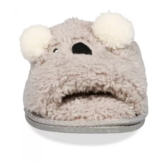 Chaussons ourson GRIS MERRY SCOTT
