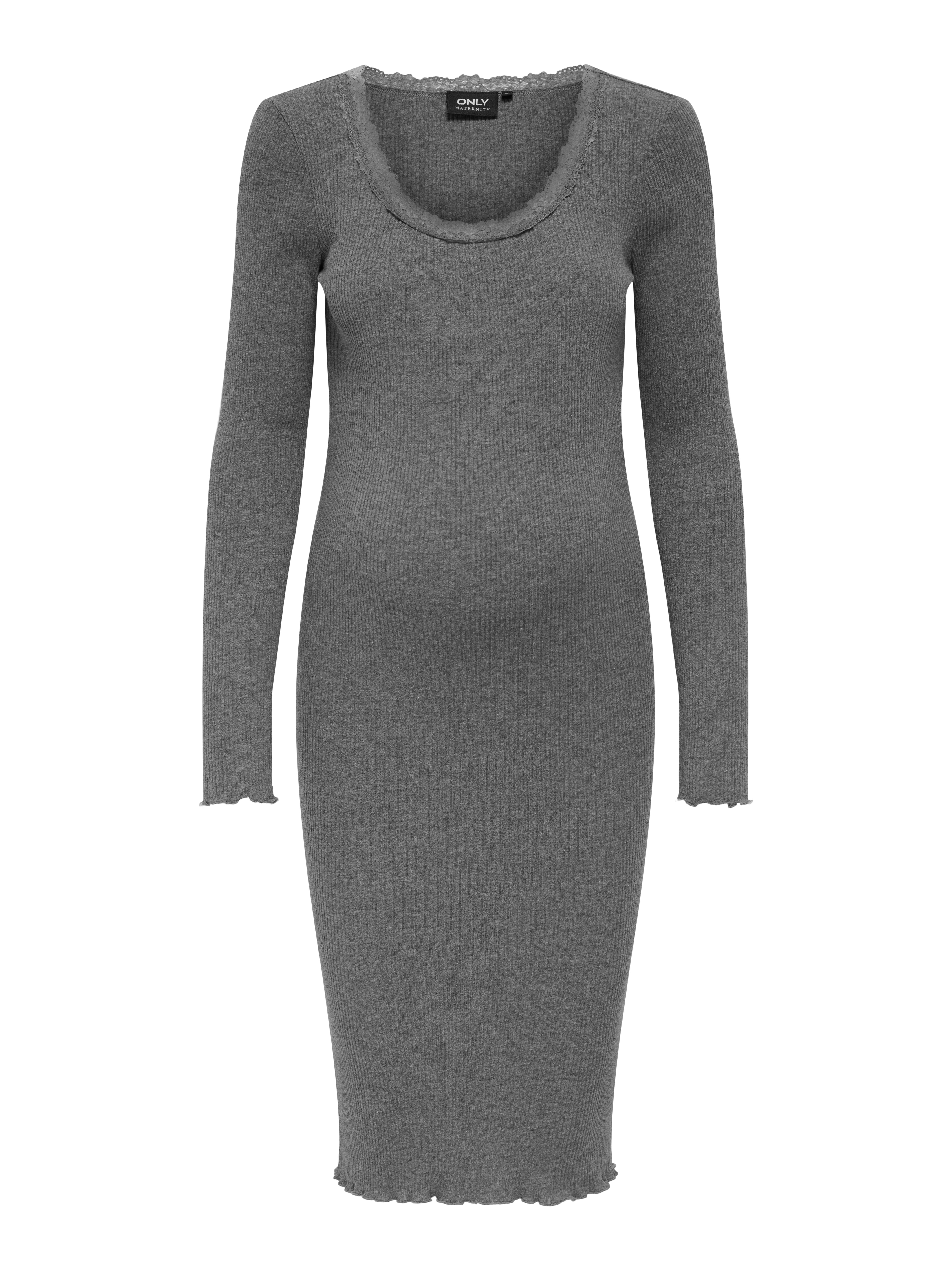 OLMXENA Midikleid Dark Grey Melange