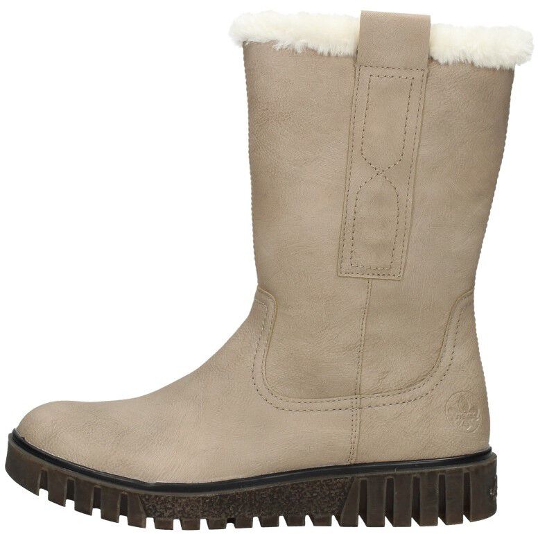 Rieker Enkellaarsjes Plat beige