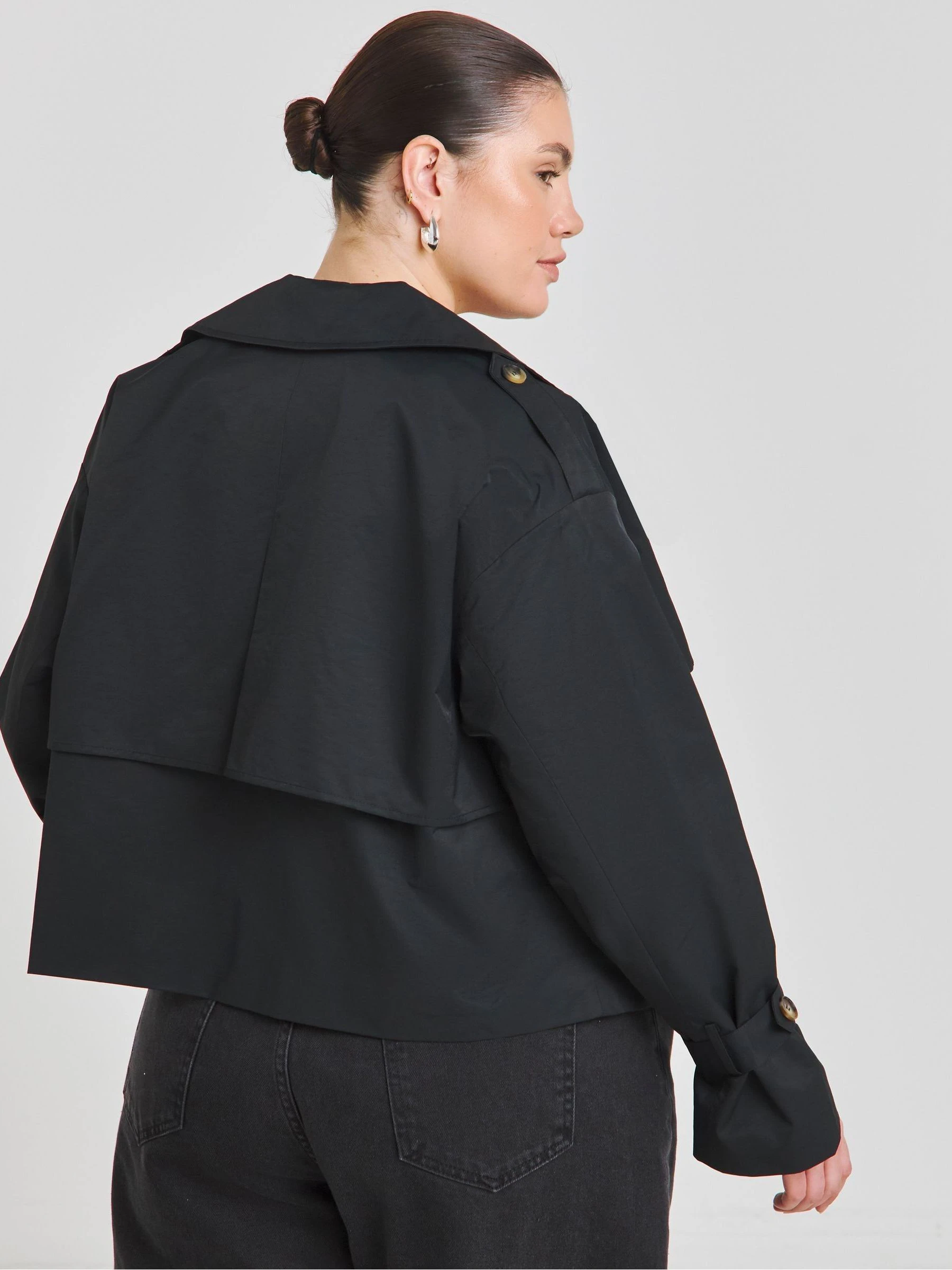 Simply Be - Cropped trenchcoat