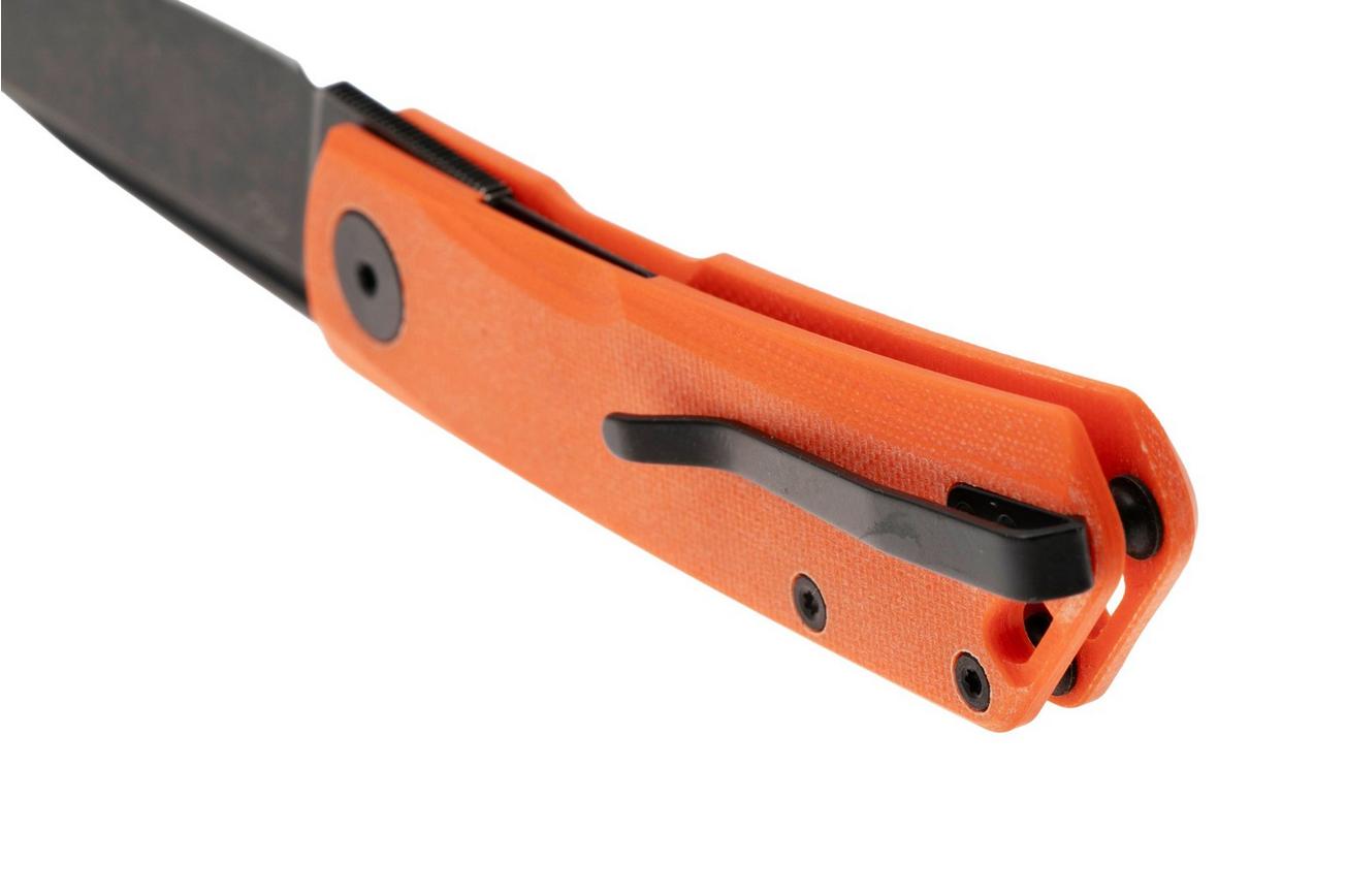Real Steel Luna Phantom Flipper 7007OB Blackwashed D2, Orange G10, zakmes, Jakub Wieczorkiewicz design