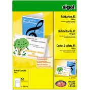 cartes 2 volets, A5 (A4), 185 g/m2, extra blanc