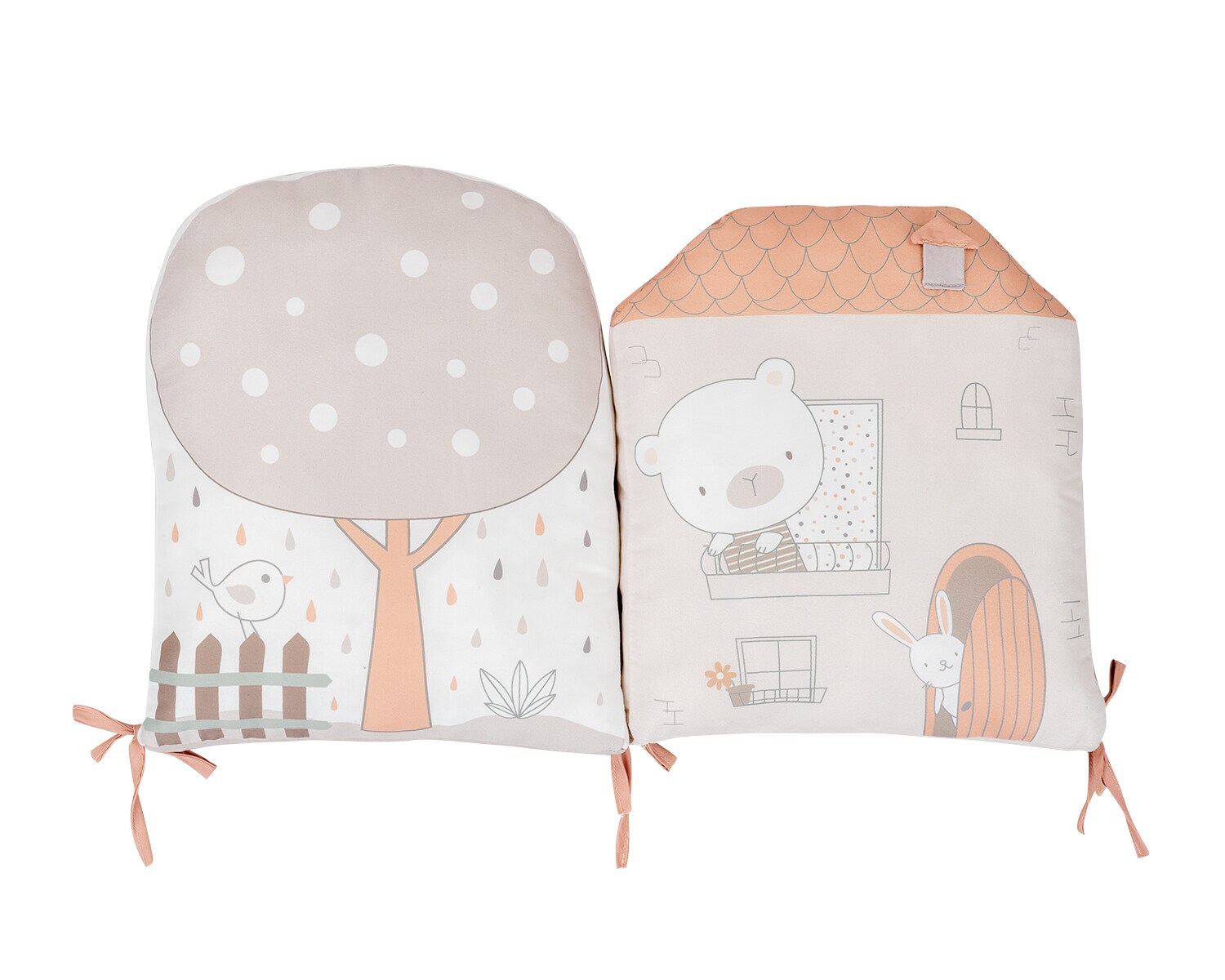 Kikkaboo Babykissen-Set 5-tlg. Plüsch Jersey Einzelkissen Maße 35 x 30 x 7 cm beige
