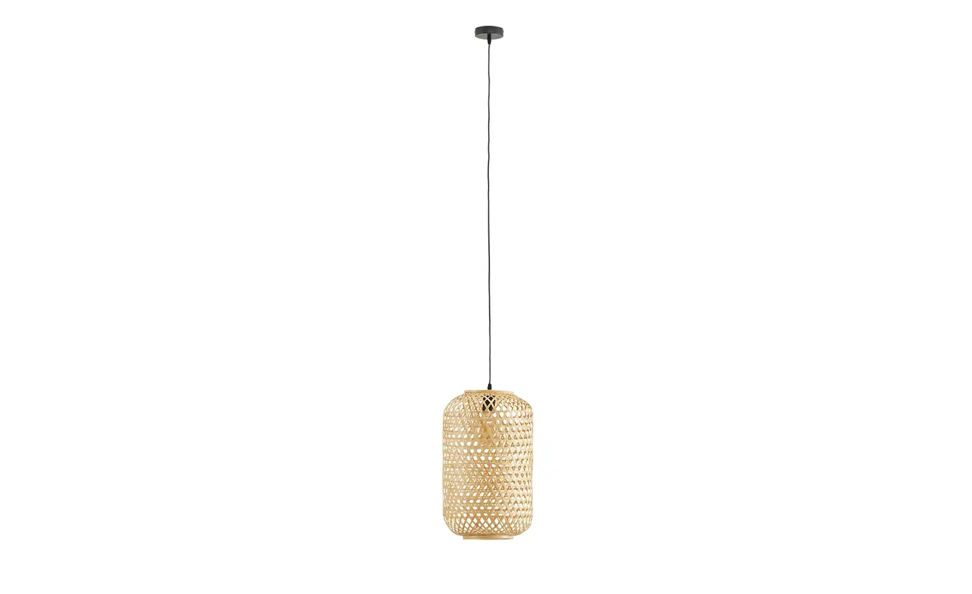 KHG Pendelleuchte, 1-flammig, Rattan-geflecht, natur ´groß`