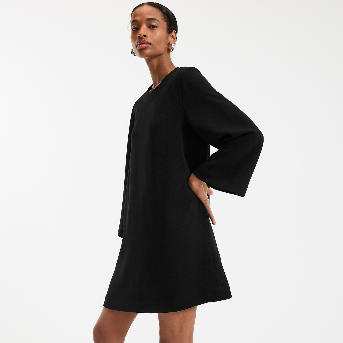 COLEÇÃO LA REDOUTE<br>Vestido amplo, curto, mangas 3/4