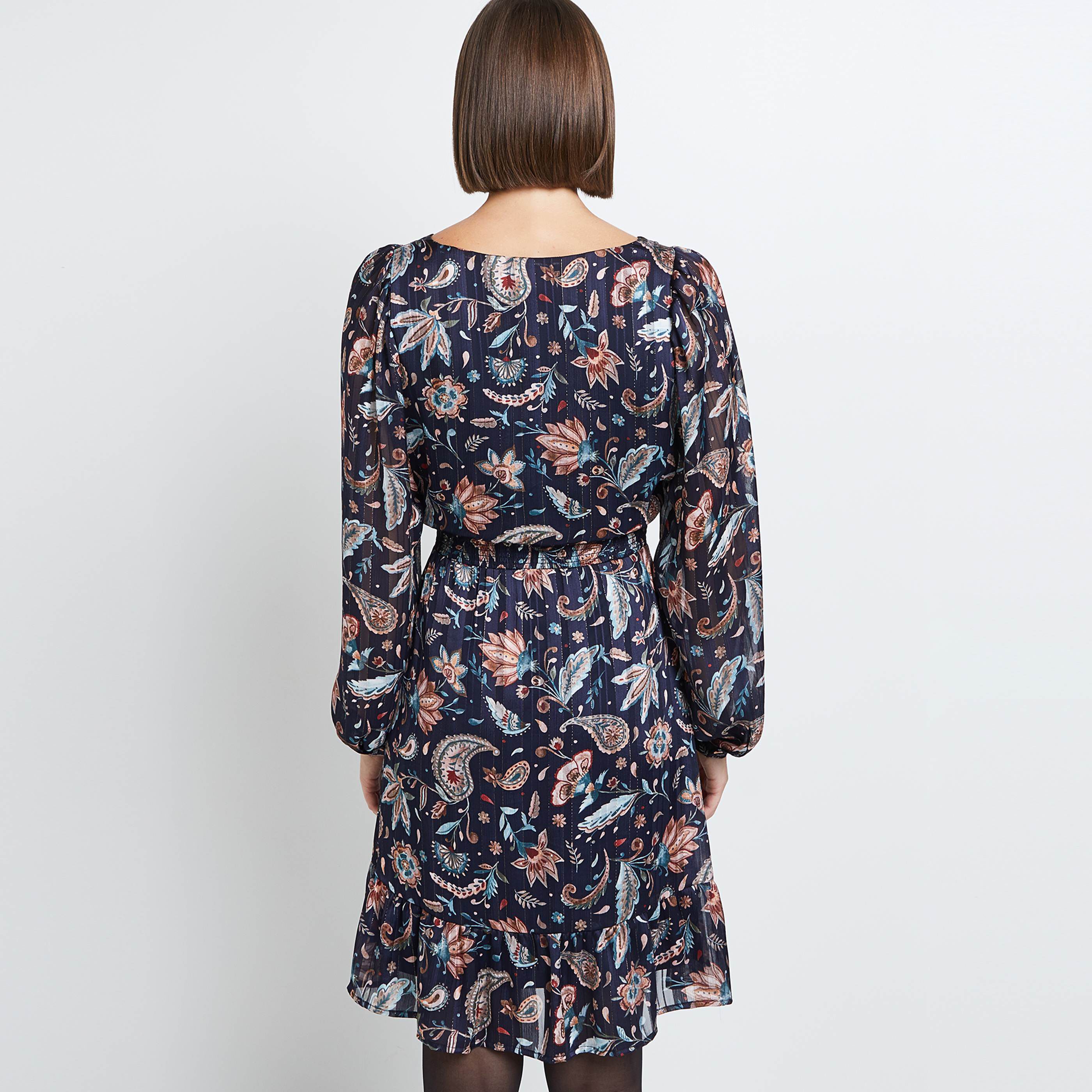 Robe col V femme - MARINE