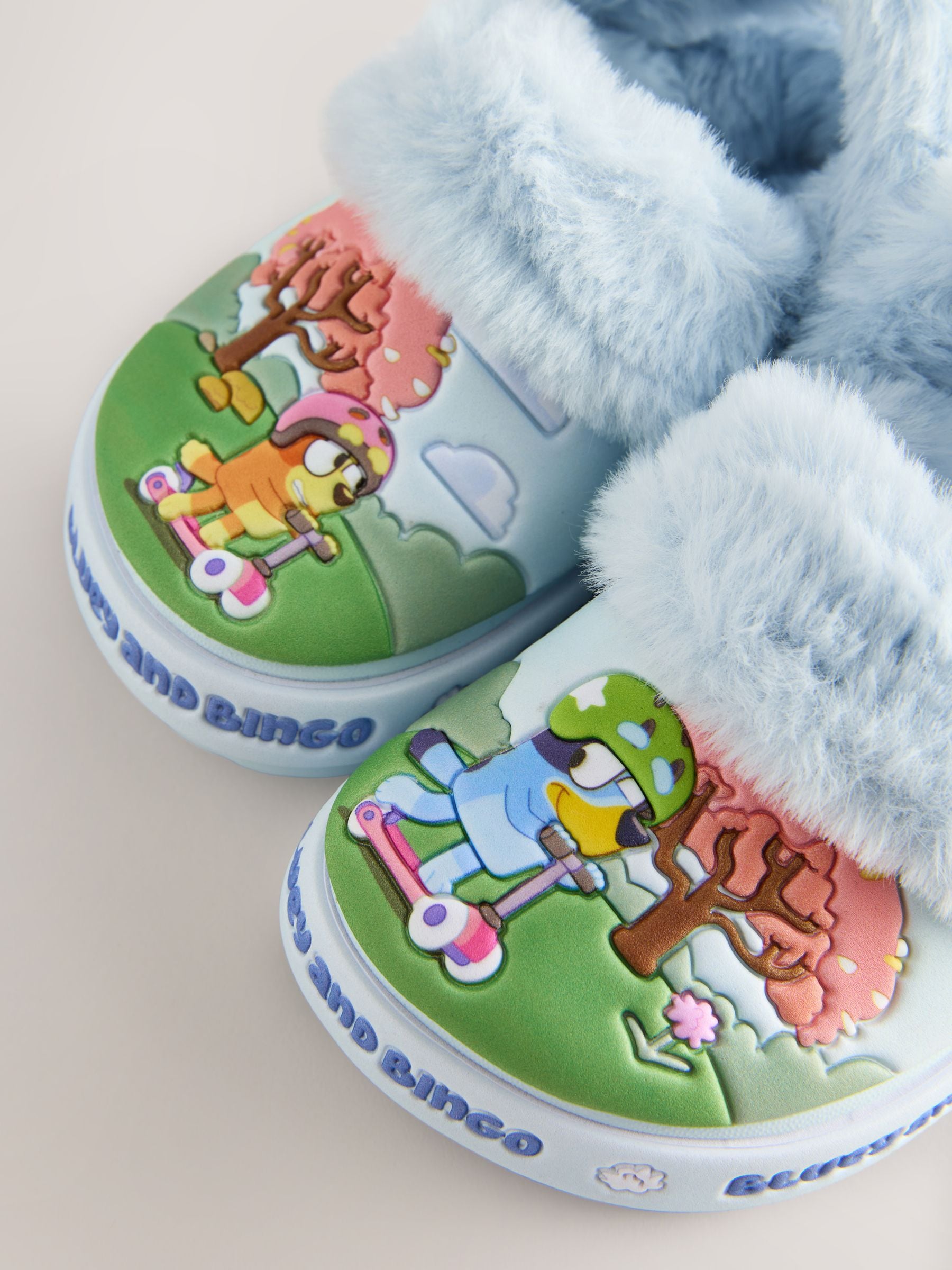 Blauw - Bluey Cosy Lined Slipper Clogs