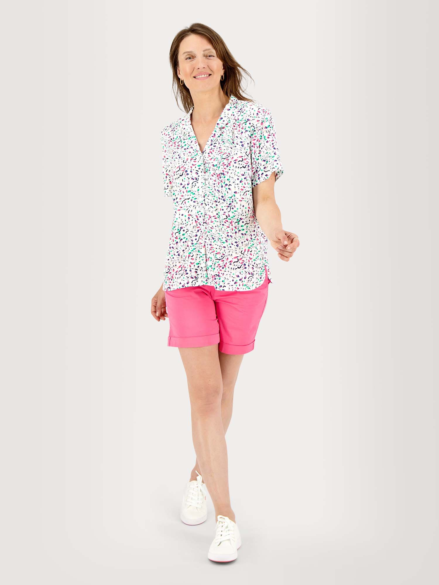 Chemise Femme Légère Motif Floral Multico