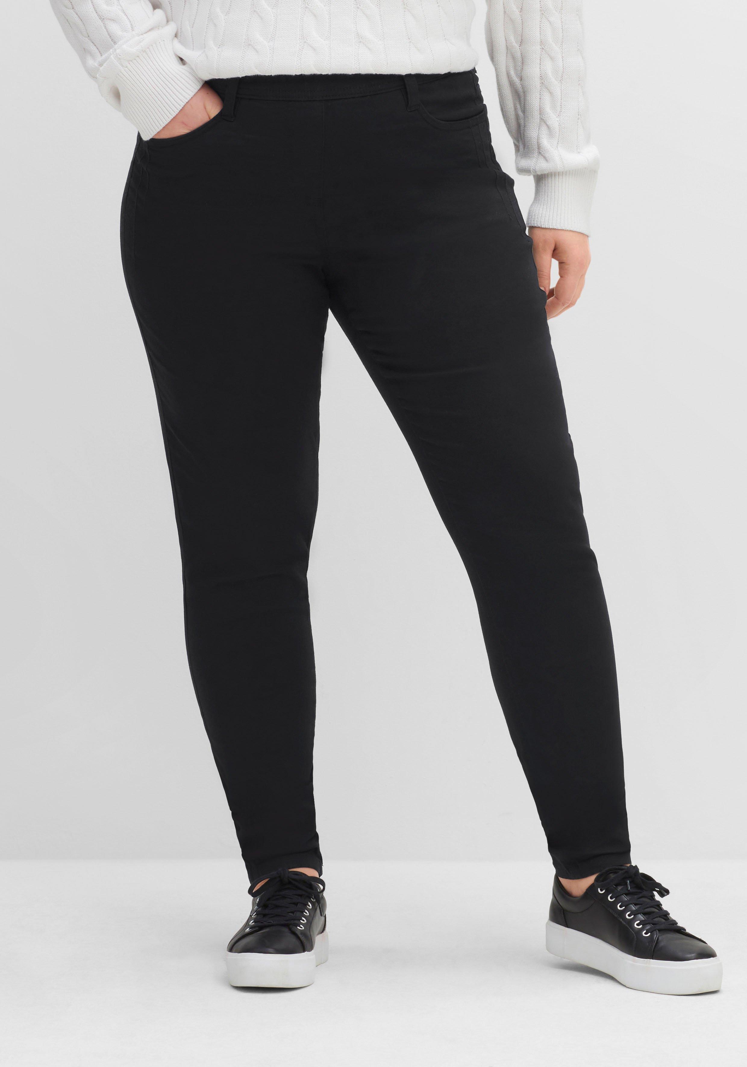 Skinny Twillhose mit Gummibund