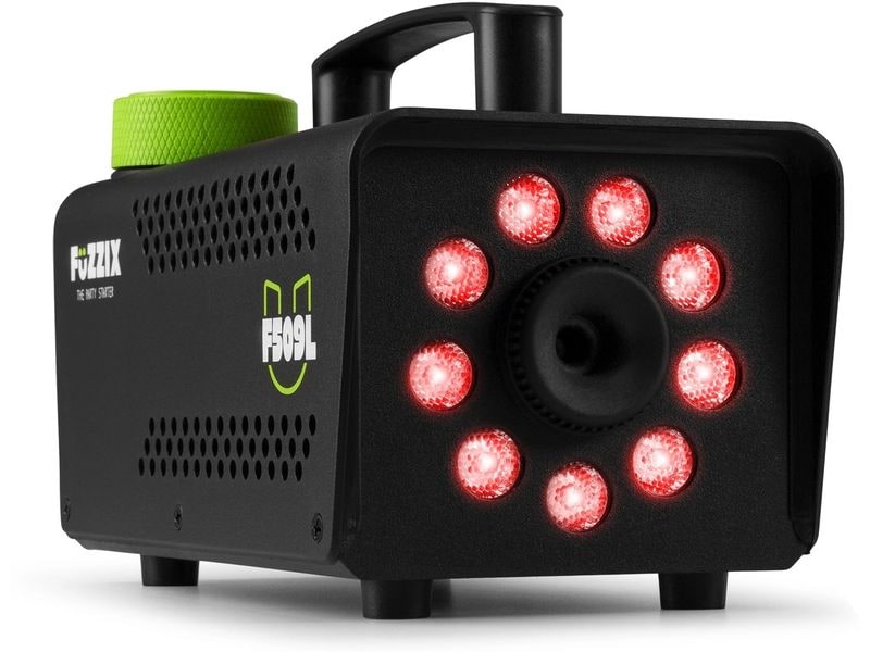 Fuzzix Nebelmaschine F509L Party-Nebelmaschine mit 9x RGB-LEDs
